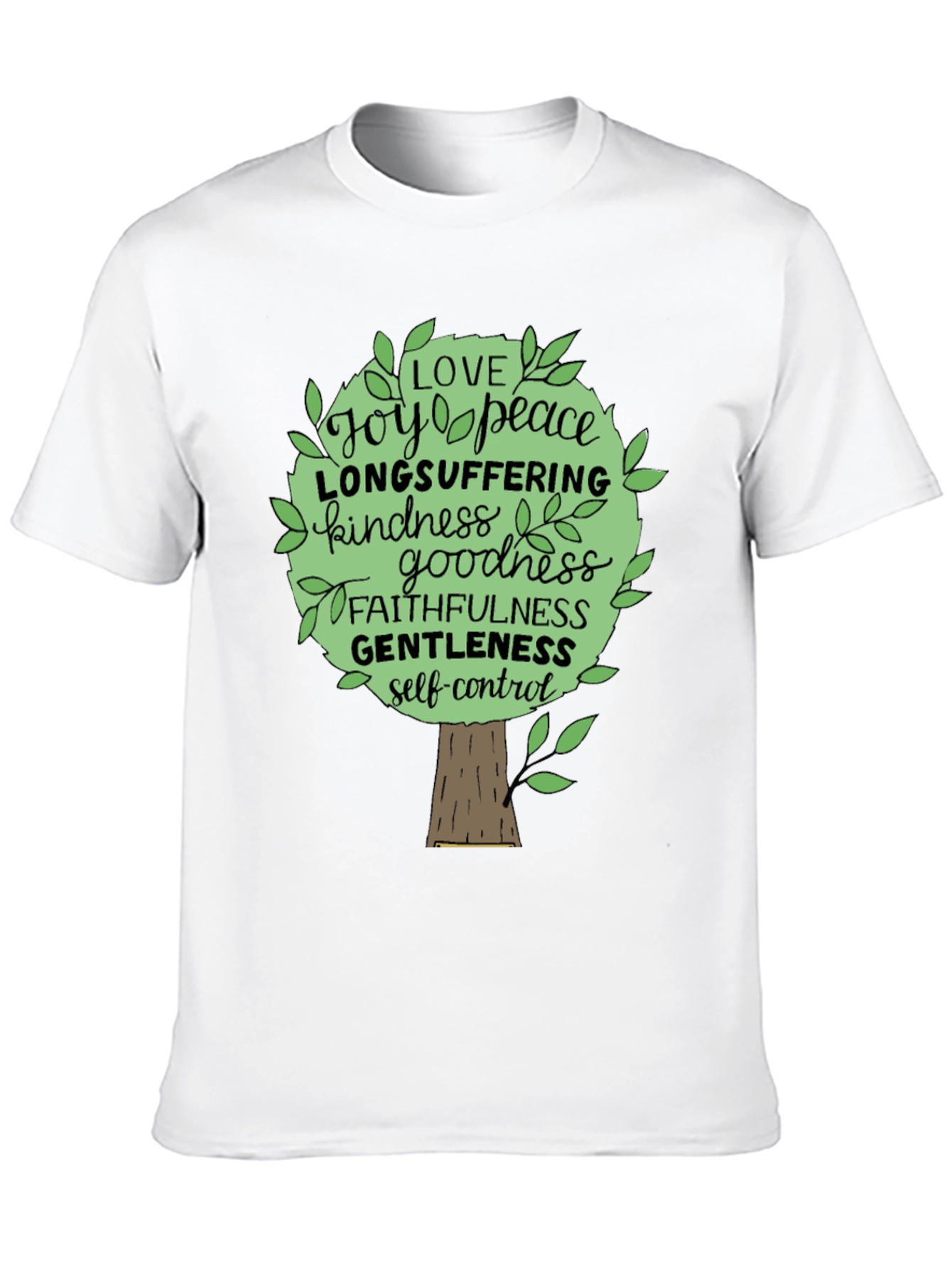 Black Fruit of the Spirit Tree T-Shirt Christian Gift view 10