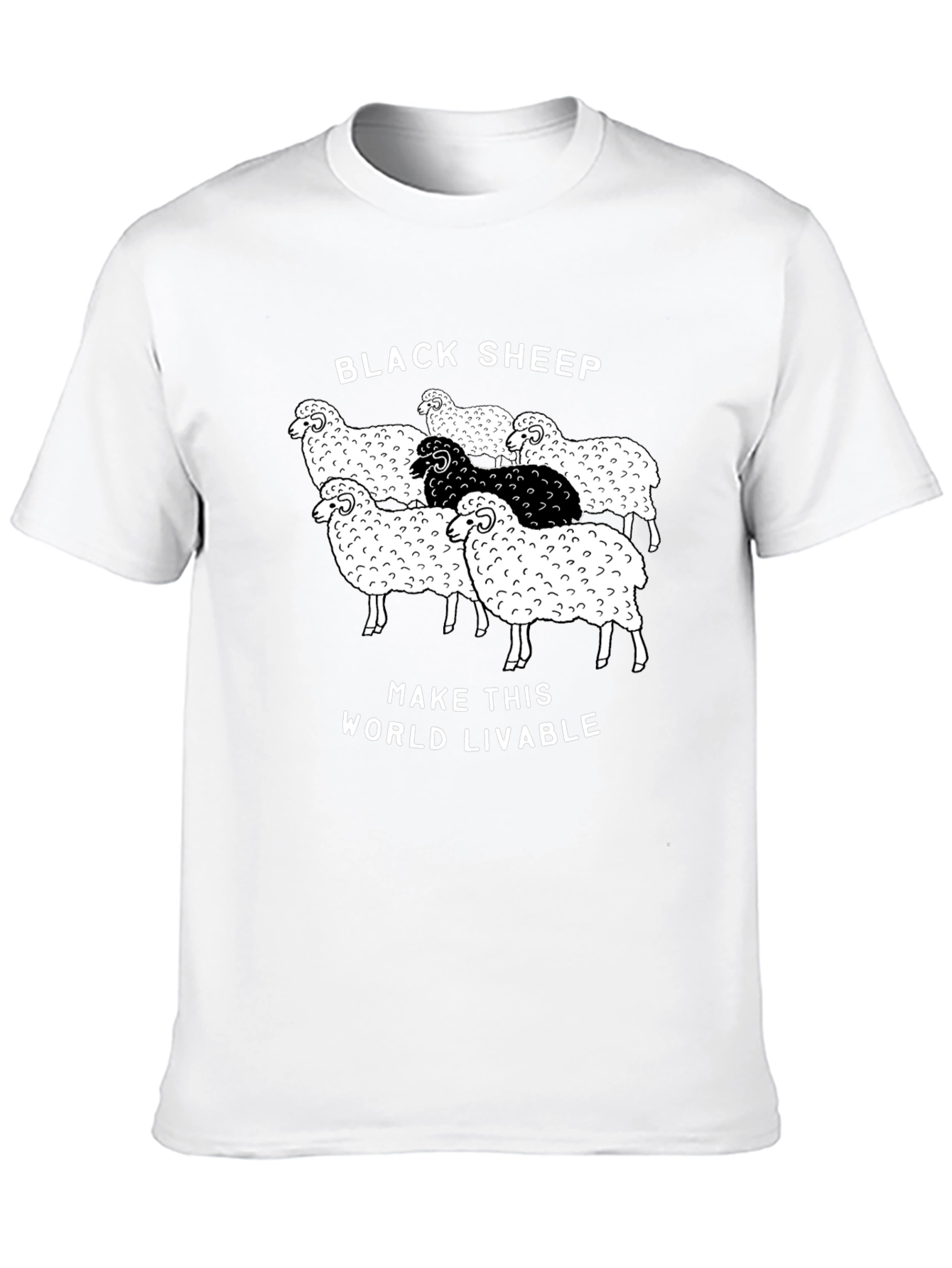 Black Black Sheep T-Shirt - Make This World Livable view 10