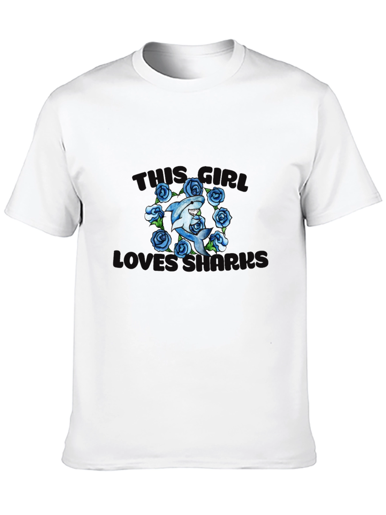 Black Shark Lover T-Shirt - This Girl Loves Sharks! view 10
