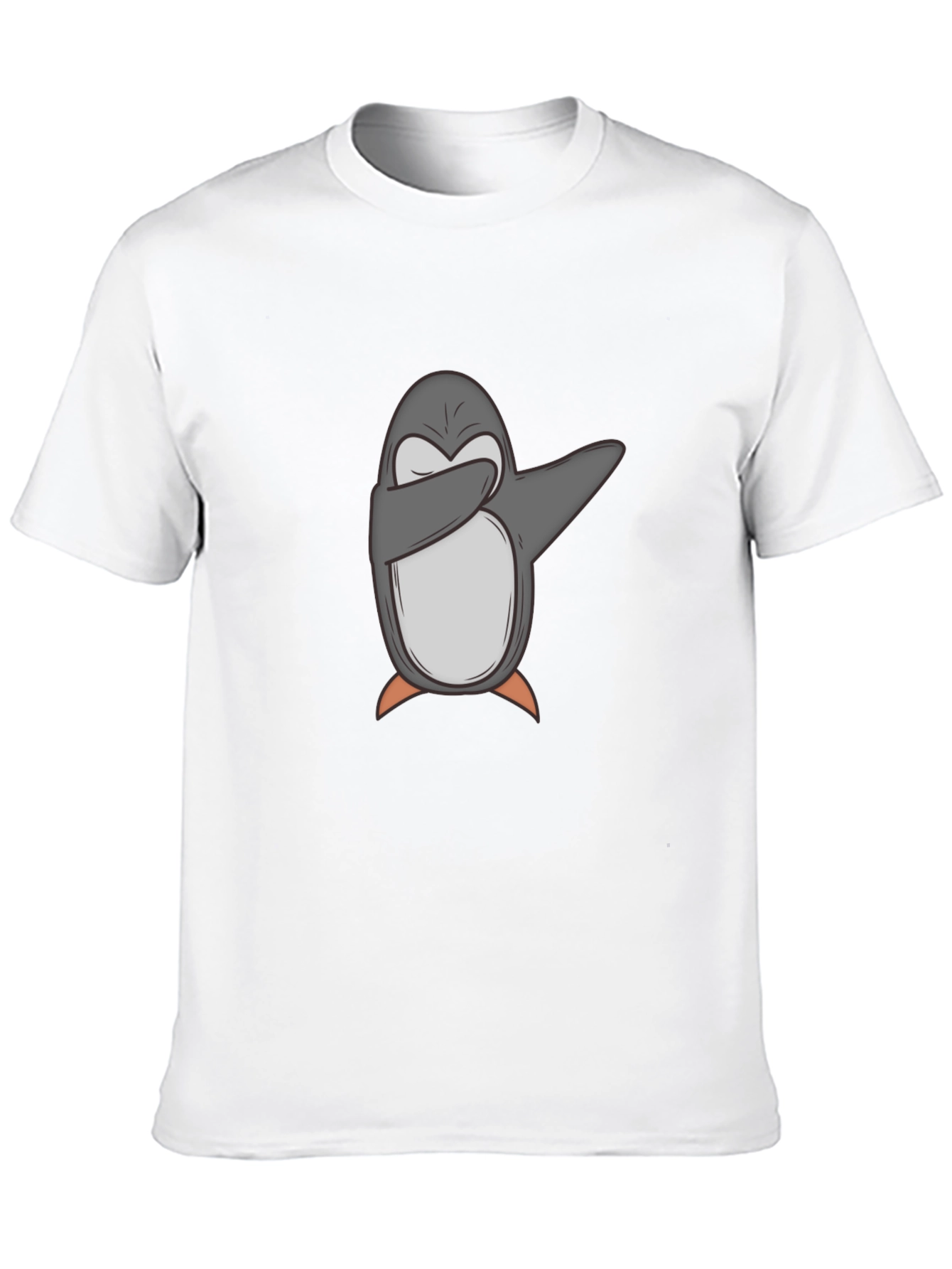Black Dabbing Penguin Graphic Tee - Cool & Comfy view 10