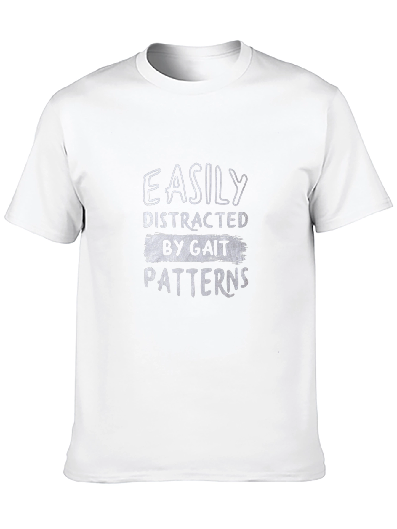 Black Easily Distracted By Gait Patterns Black Tee view 10