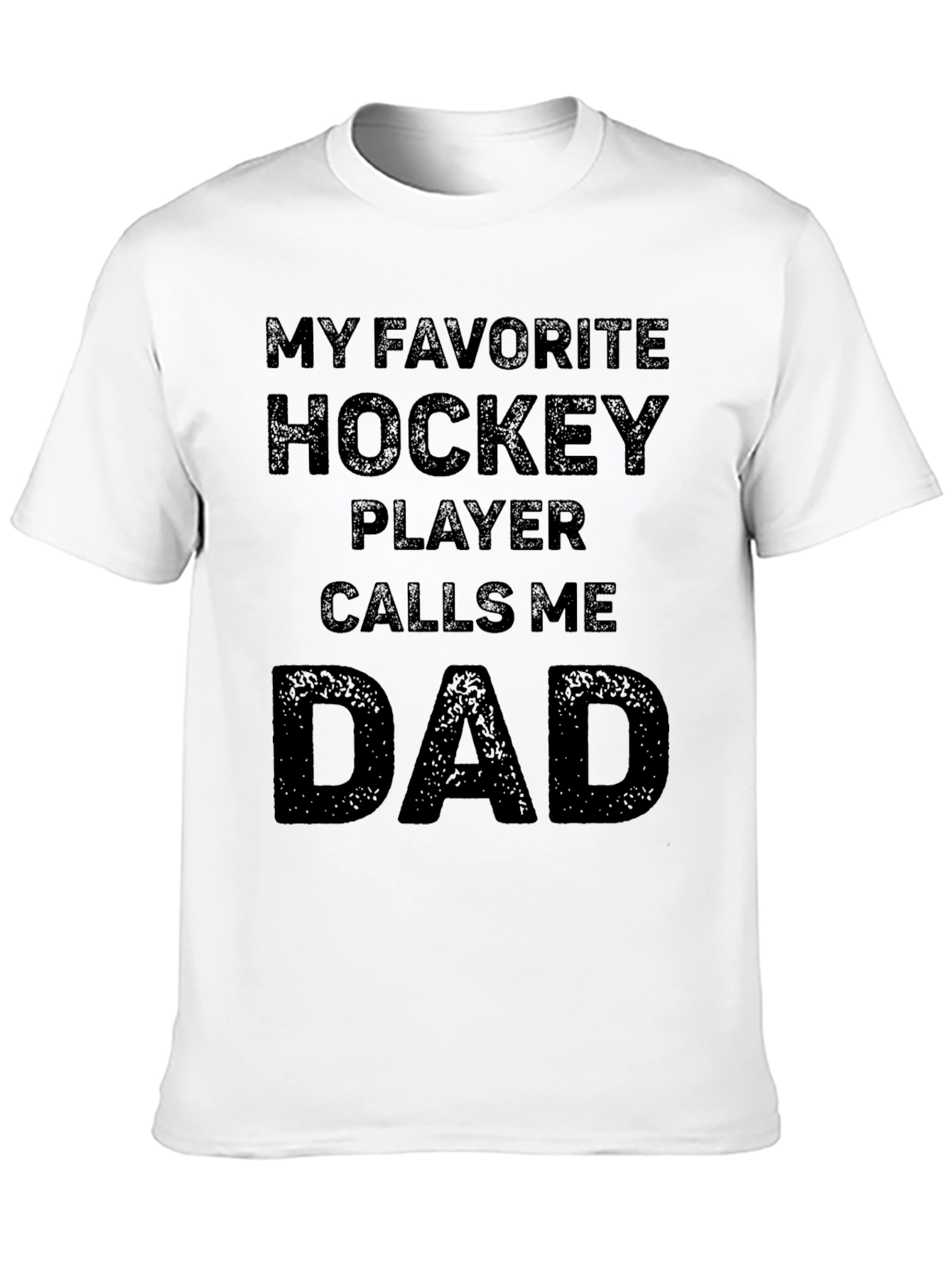 Black My Favorite Hockey Player Calls Me Dad T-Shirt view 10