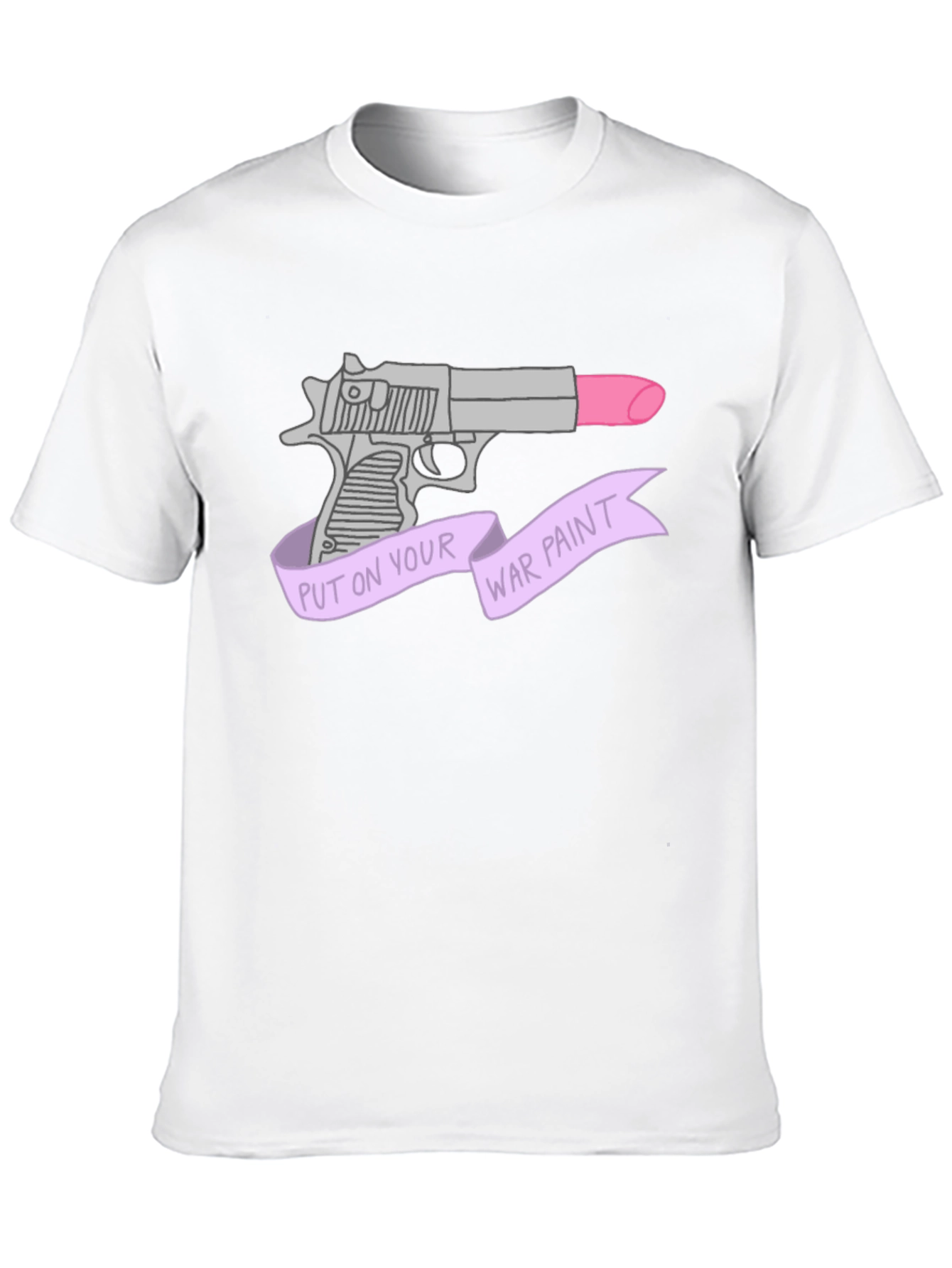 Black War Paint Lipstick Gun Graphic T-Shirt view 10