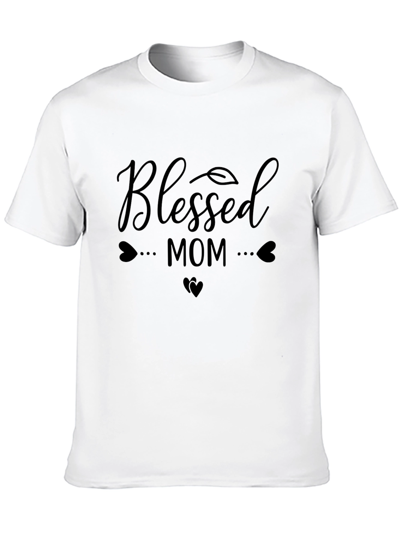 Black Blessed Mom Black Graphic T-Shirt view 10