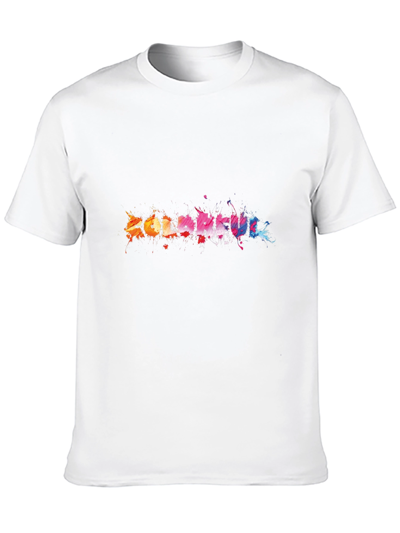 Black Colorful Splatter Graphic Black T-Shirt view 10