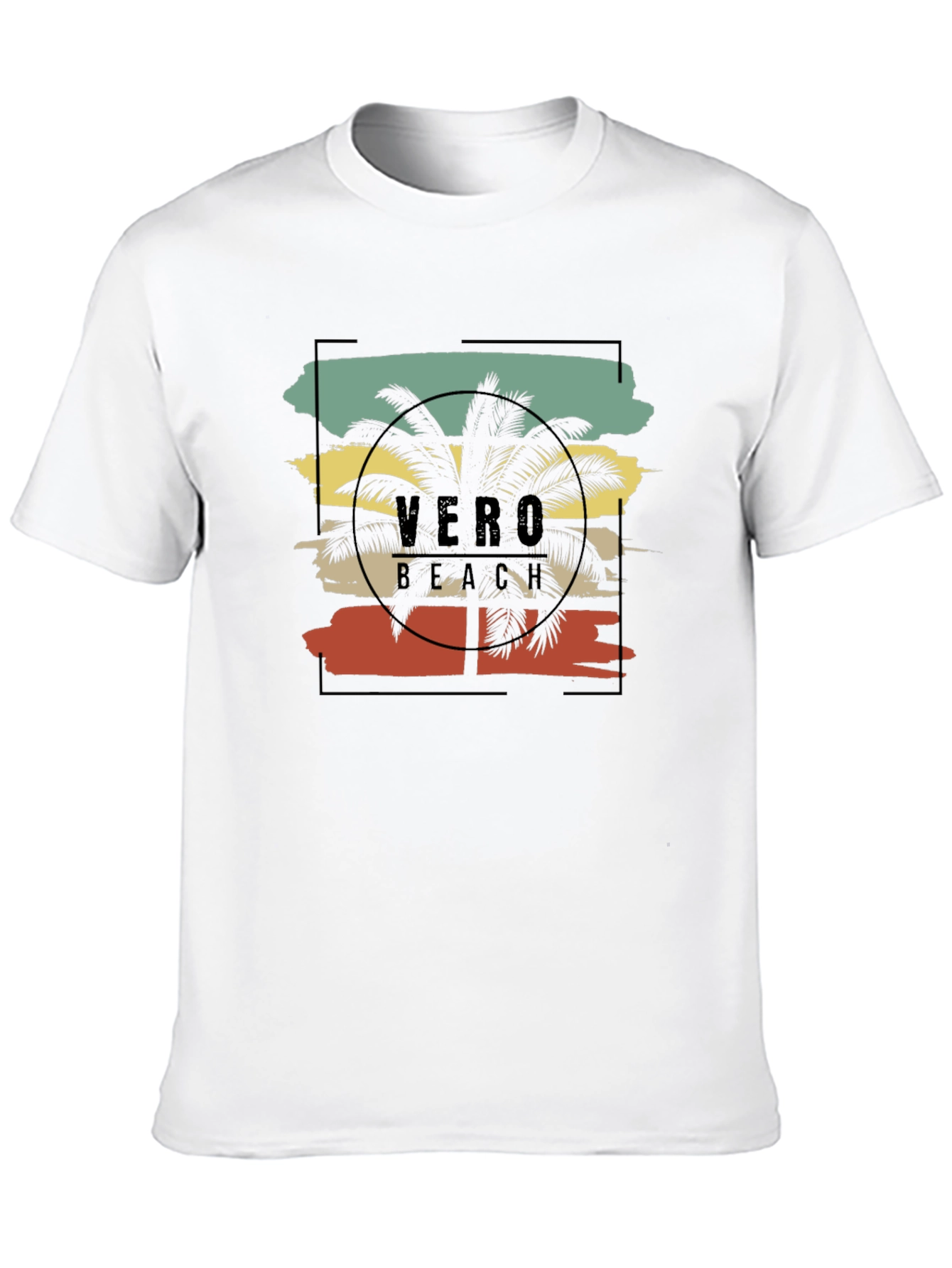 Black Vero Beach Graphic Tee - Palm Tree Design view 10
