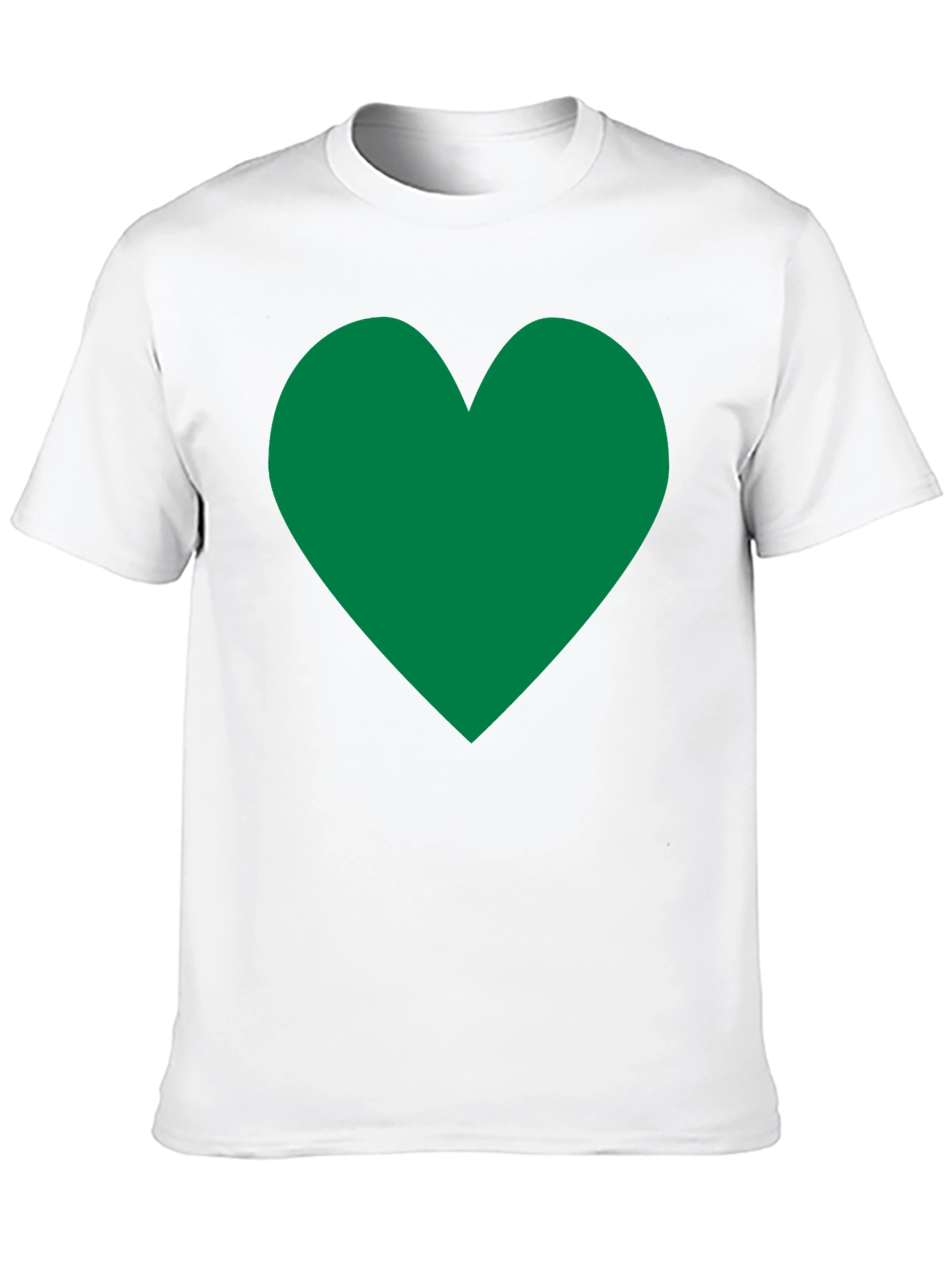 Black Green Heart Graphic Black T-Shirt view 10
