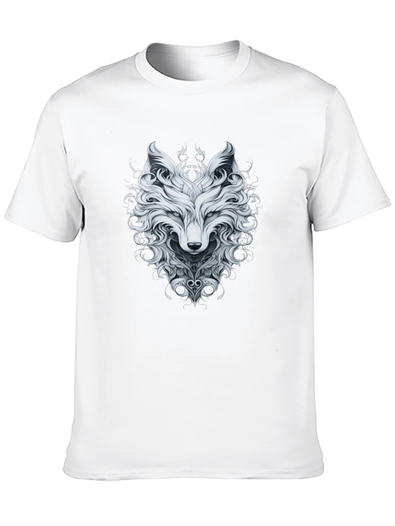 Black Wolf Graphic Print T-Shirt view 10