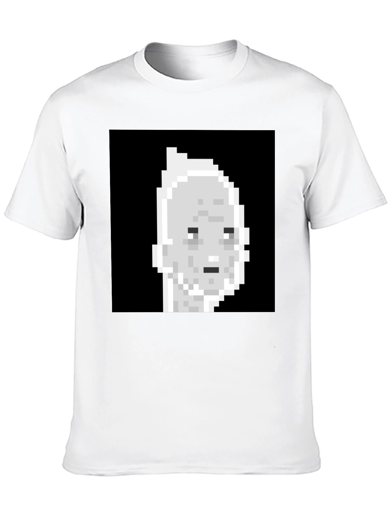 Black Pixel Art T-Shirt - Retro Style Tee view 10