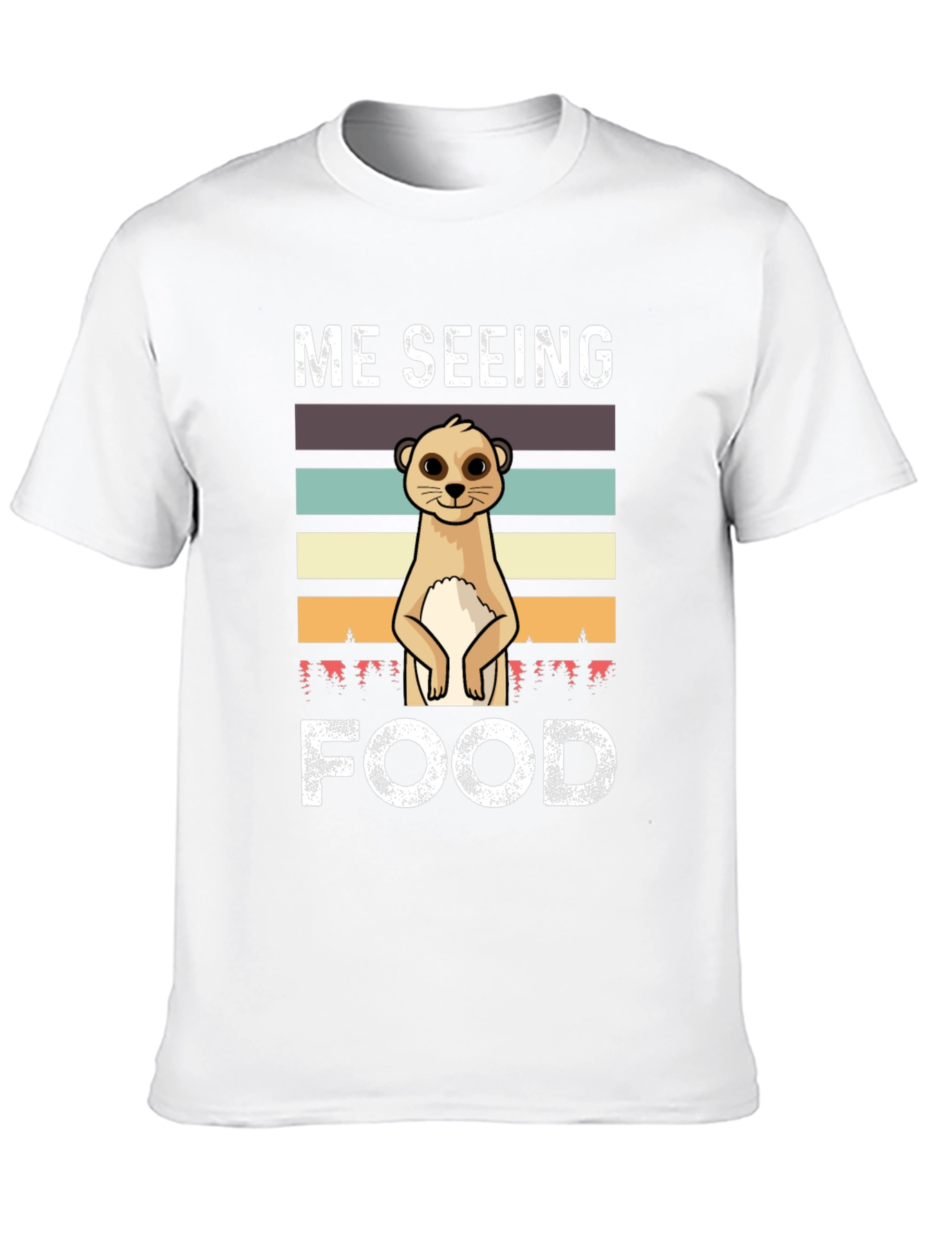 Black Me Seeing Food Meerkat Graphic Tee view 10