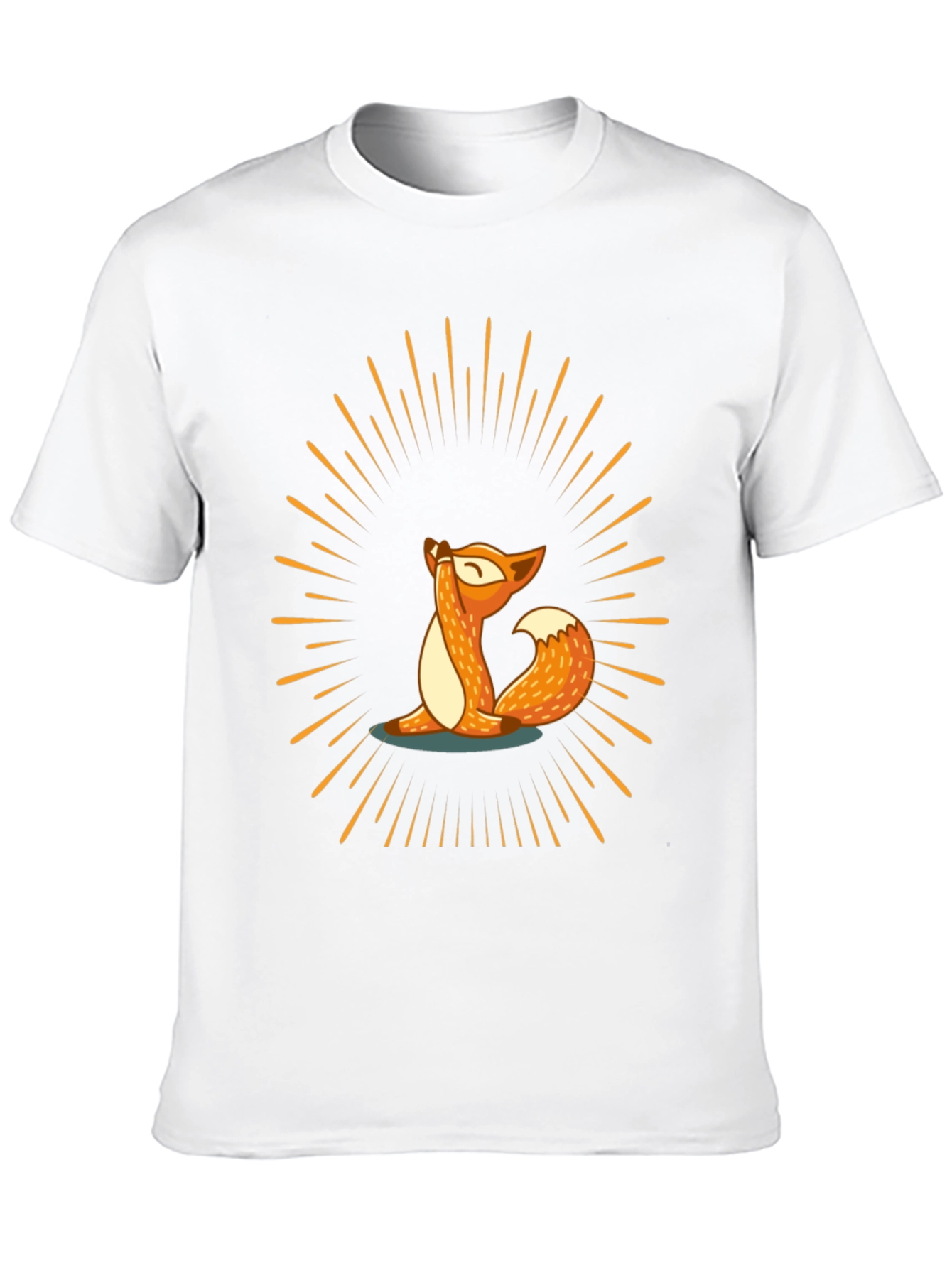 Black Yoga Fox Tee - Meditate in Style view 10