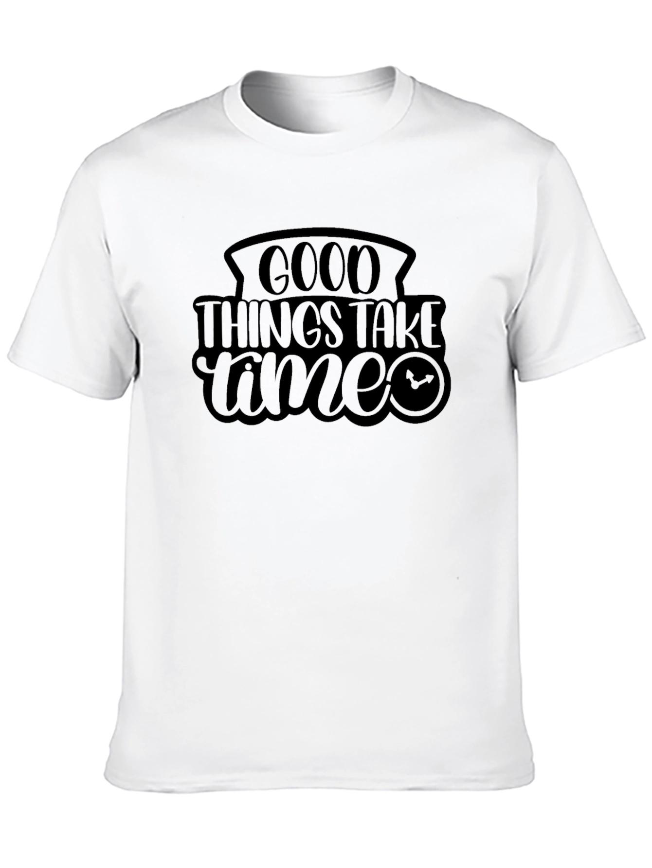 Black Good Things Take Time Graphic T-Shirt view 10
