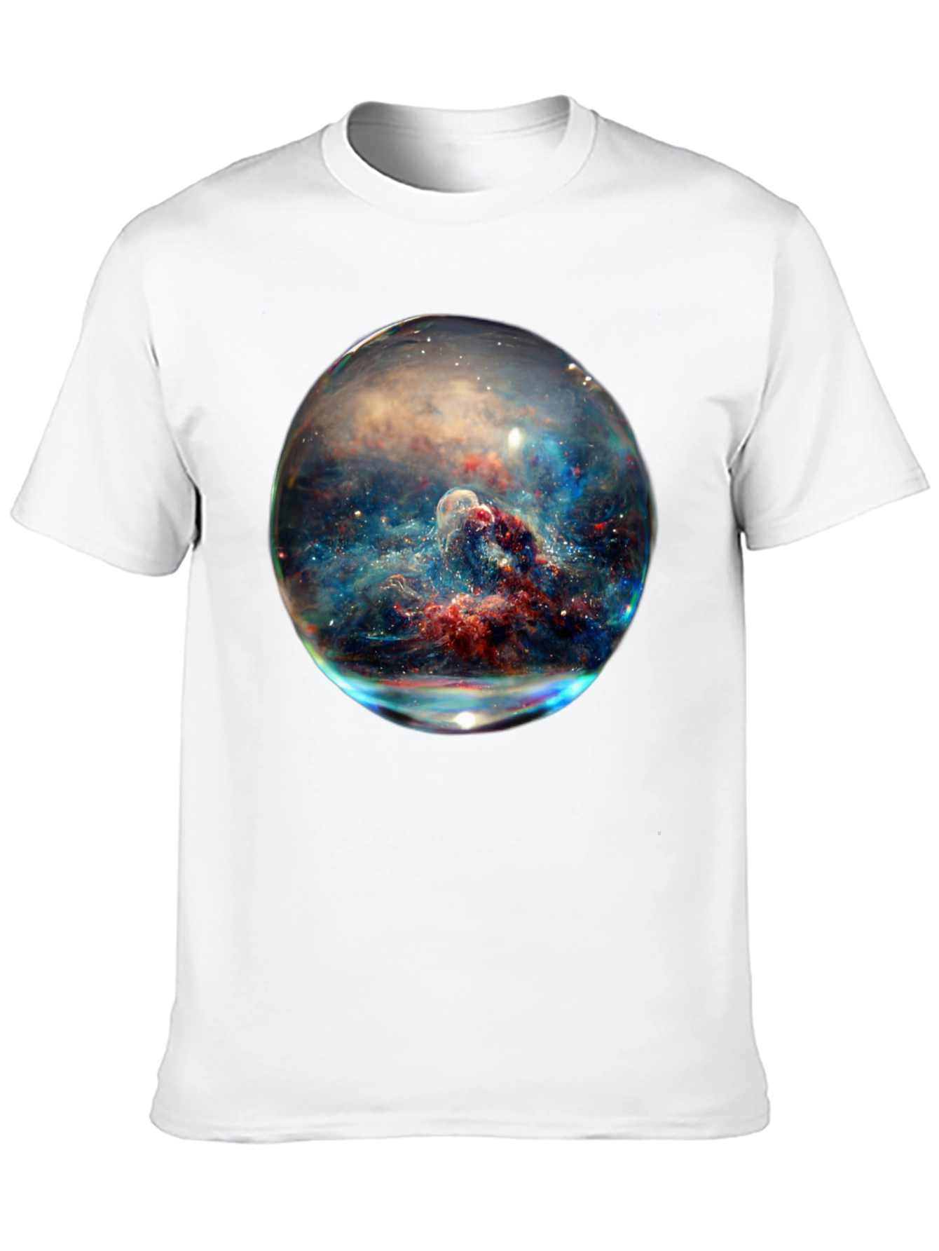 Black Nebula Sphere Graphic T-Shirt view 10