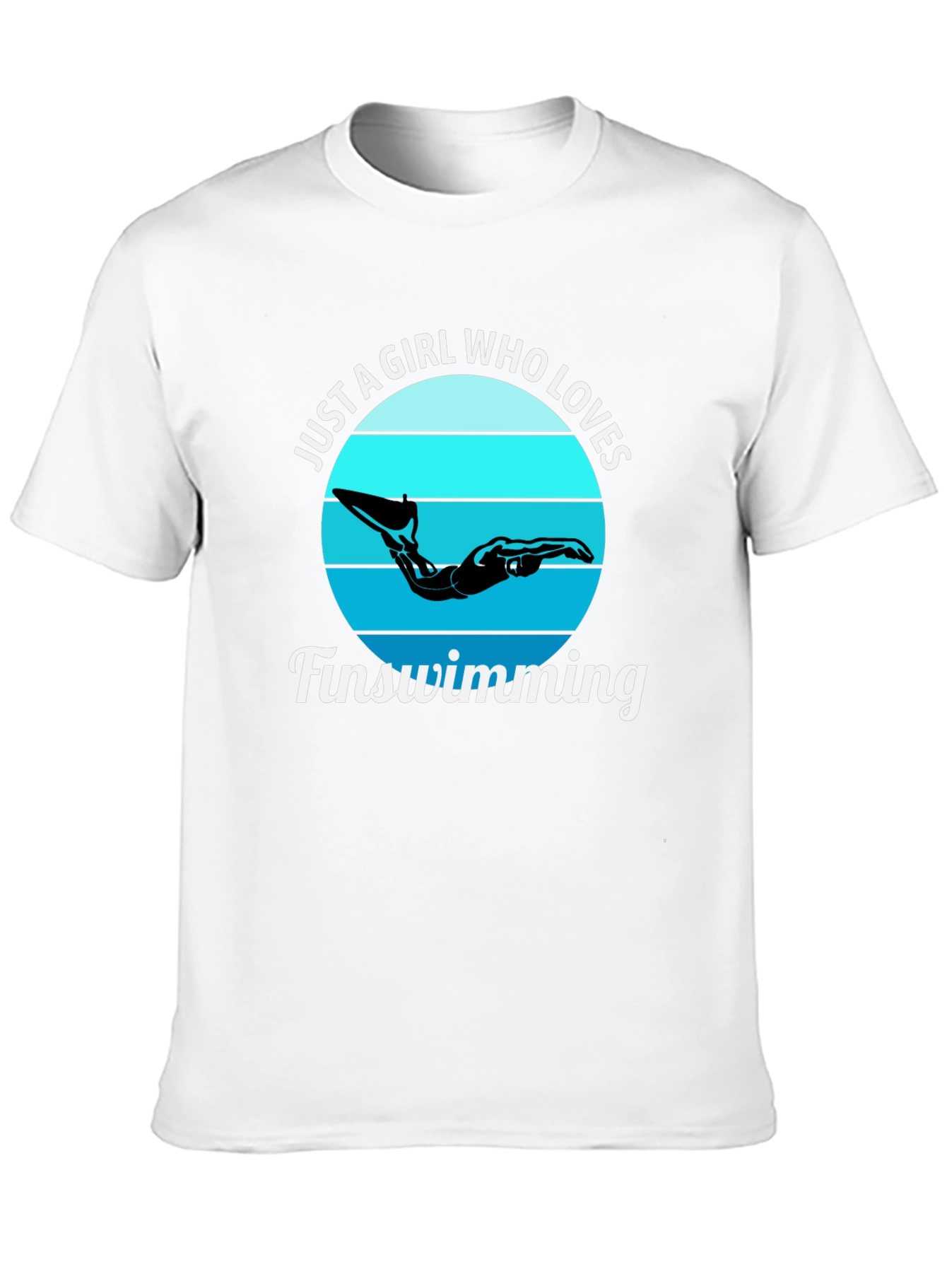 Black Girl Who Loves Finswimming Graphic T-Shirt view 10
