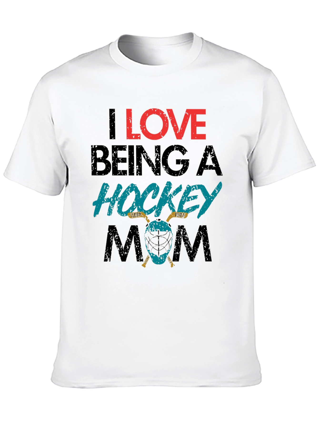 Black I Love Being a Hockey Mom T-Shirt view 10