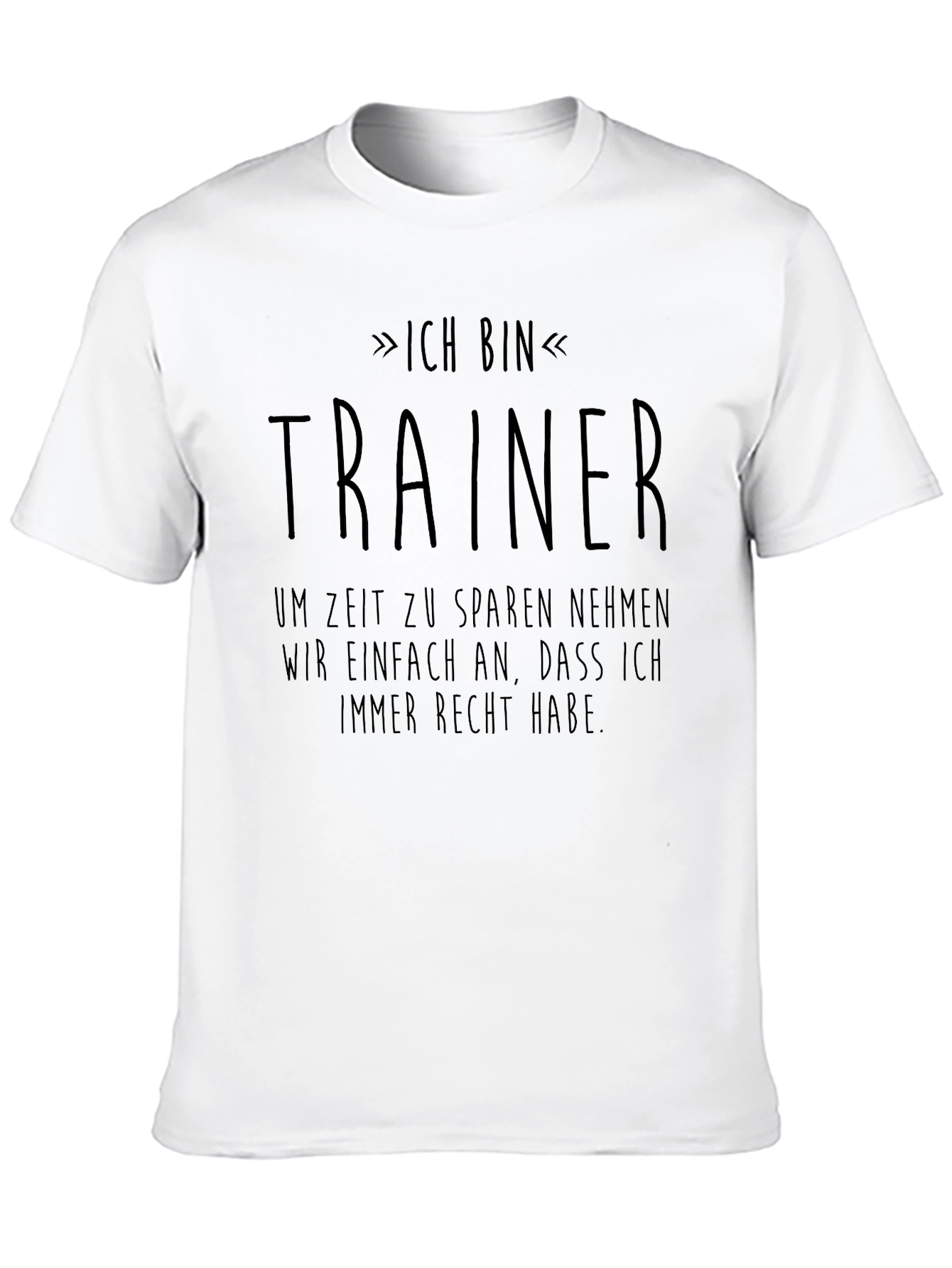 Black Ich Bin Trainer T-Shirt - German Saying Tee view 10