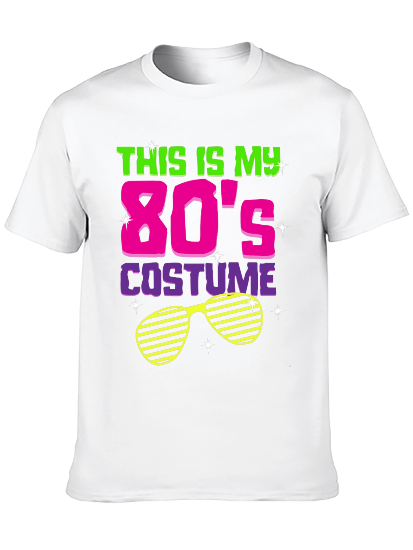 Black Retro 80s Costume T-Shirt view 10