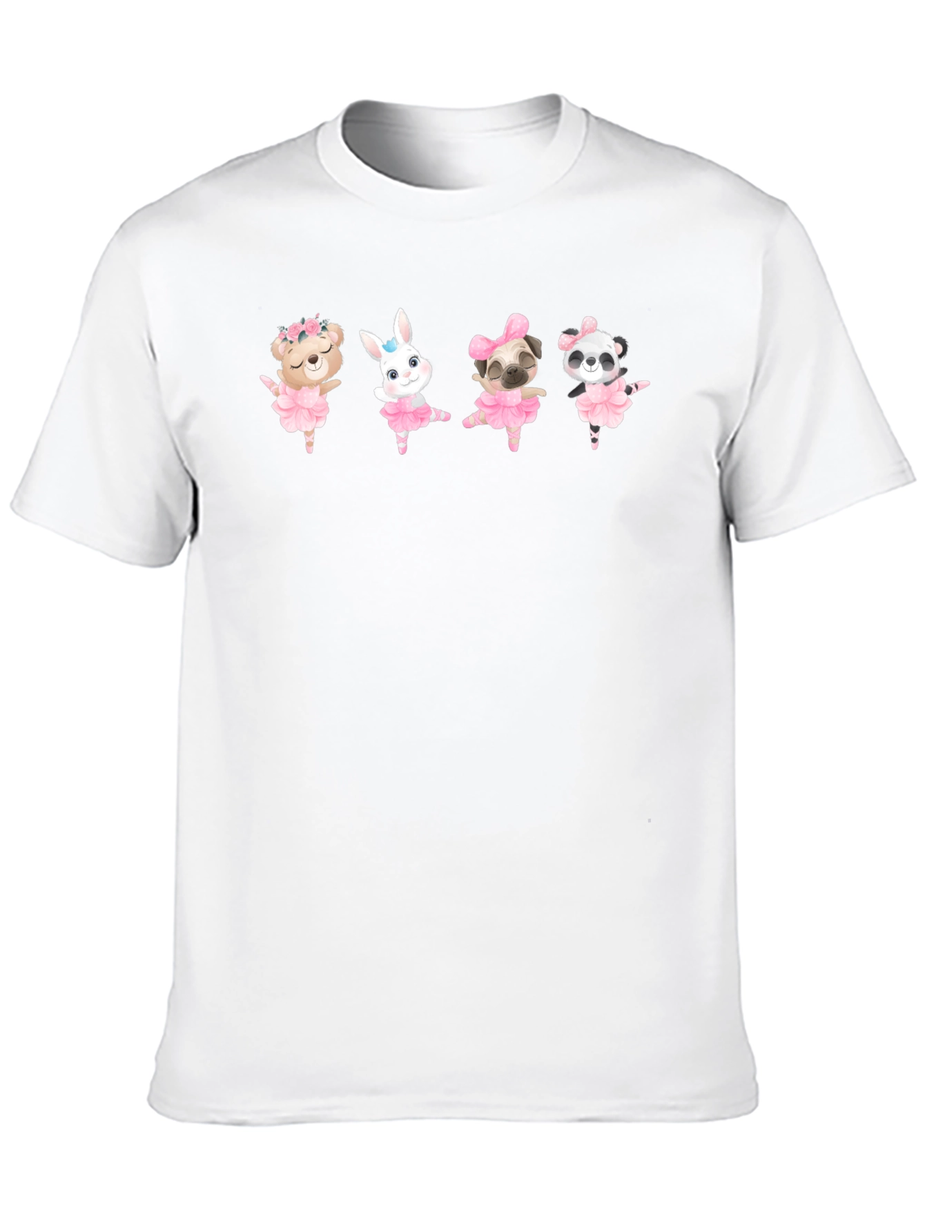 Black Cute Ballerina Animals T-Shirt view 10