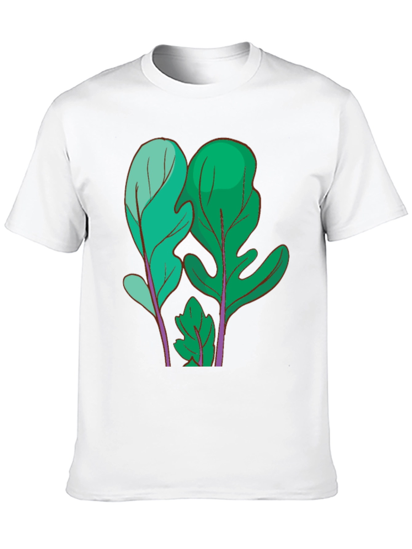 Black Leaf Print T-Shirt view 10