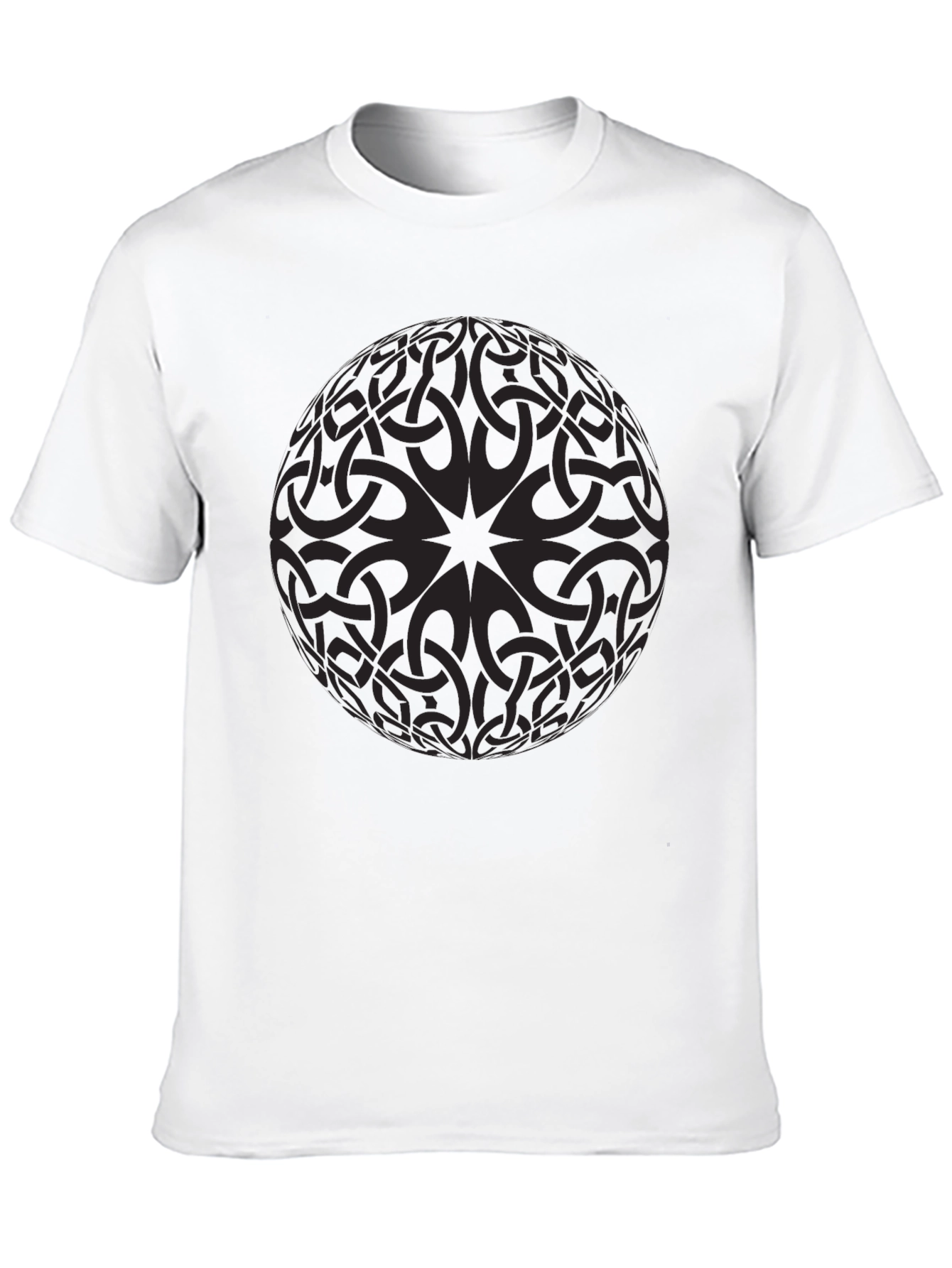 Black Celtic Knot Sphere Graphic Tee - Mens Black T-Shirt view 10