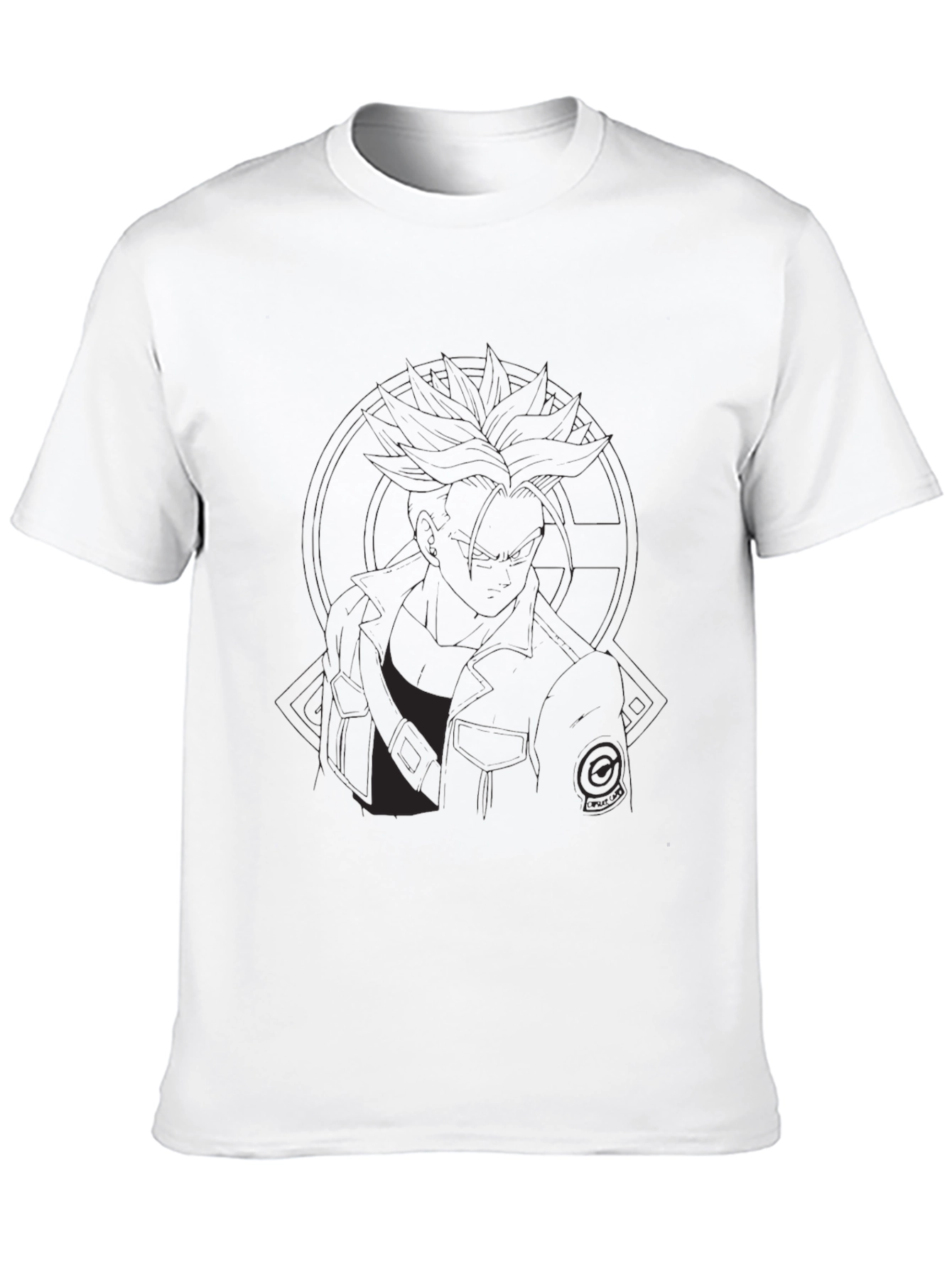 Black Men's Black Graphic Print T-Shirt view 10