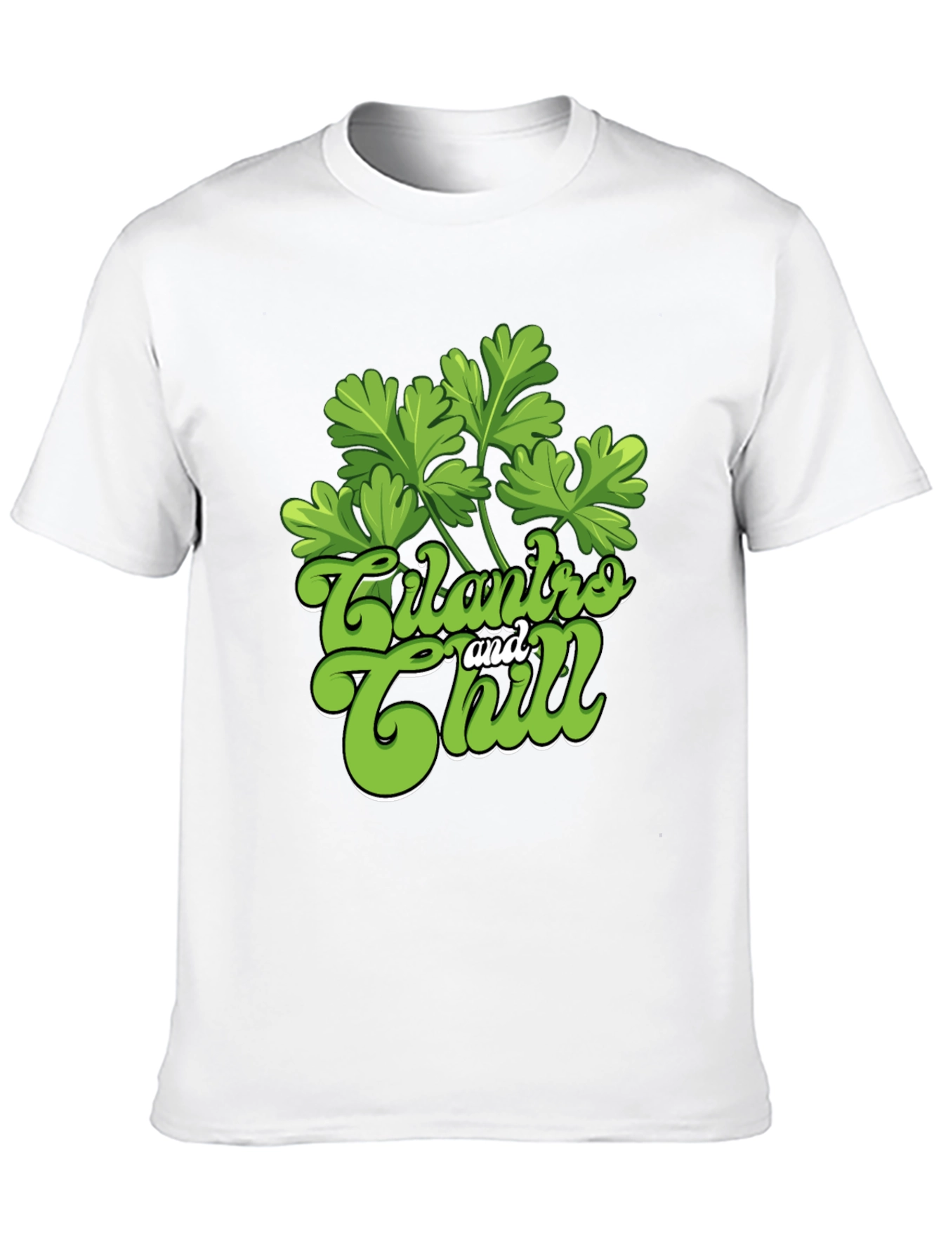 Black Cilantro and Chill Graphic T-Shirt, Black view 10