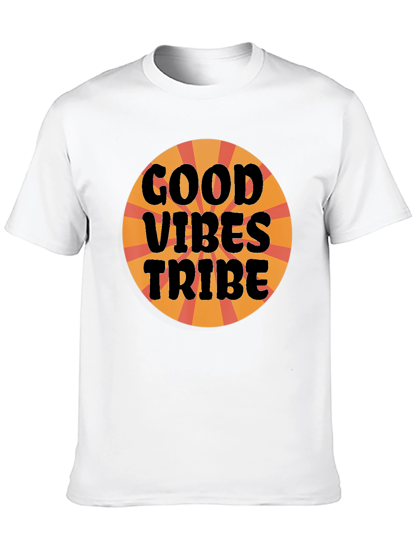 Black Good Vibes Tribe Graphic Tee - Black Cotton T-Shirt view 10