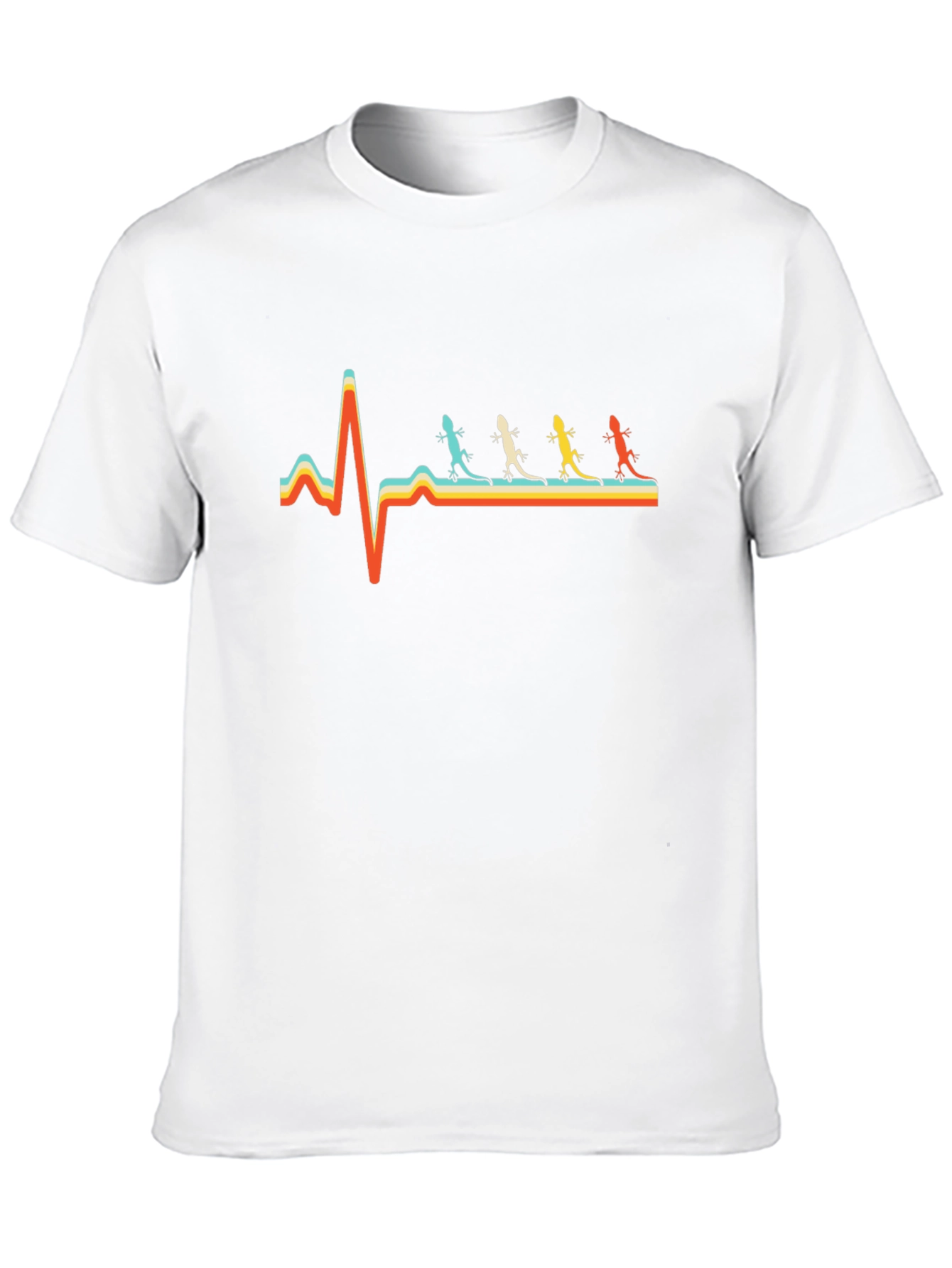 Black Lizard Heartbeat T-Shirt - Retro Style view 10