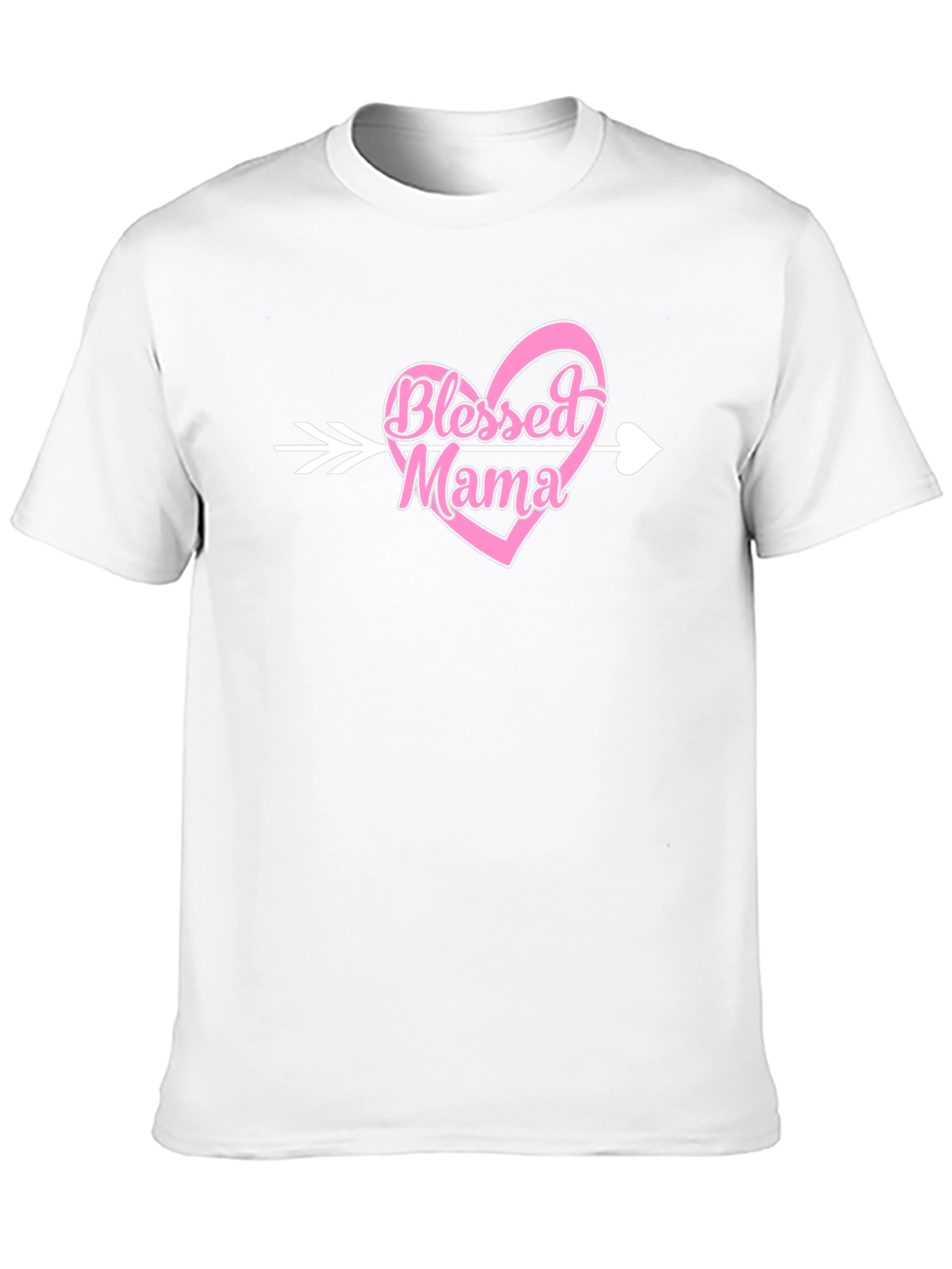 Black Blessed Mama Arrow Heart Graphic T-Shirt view 10