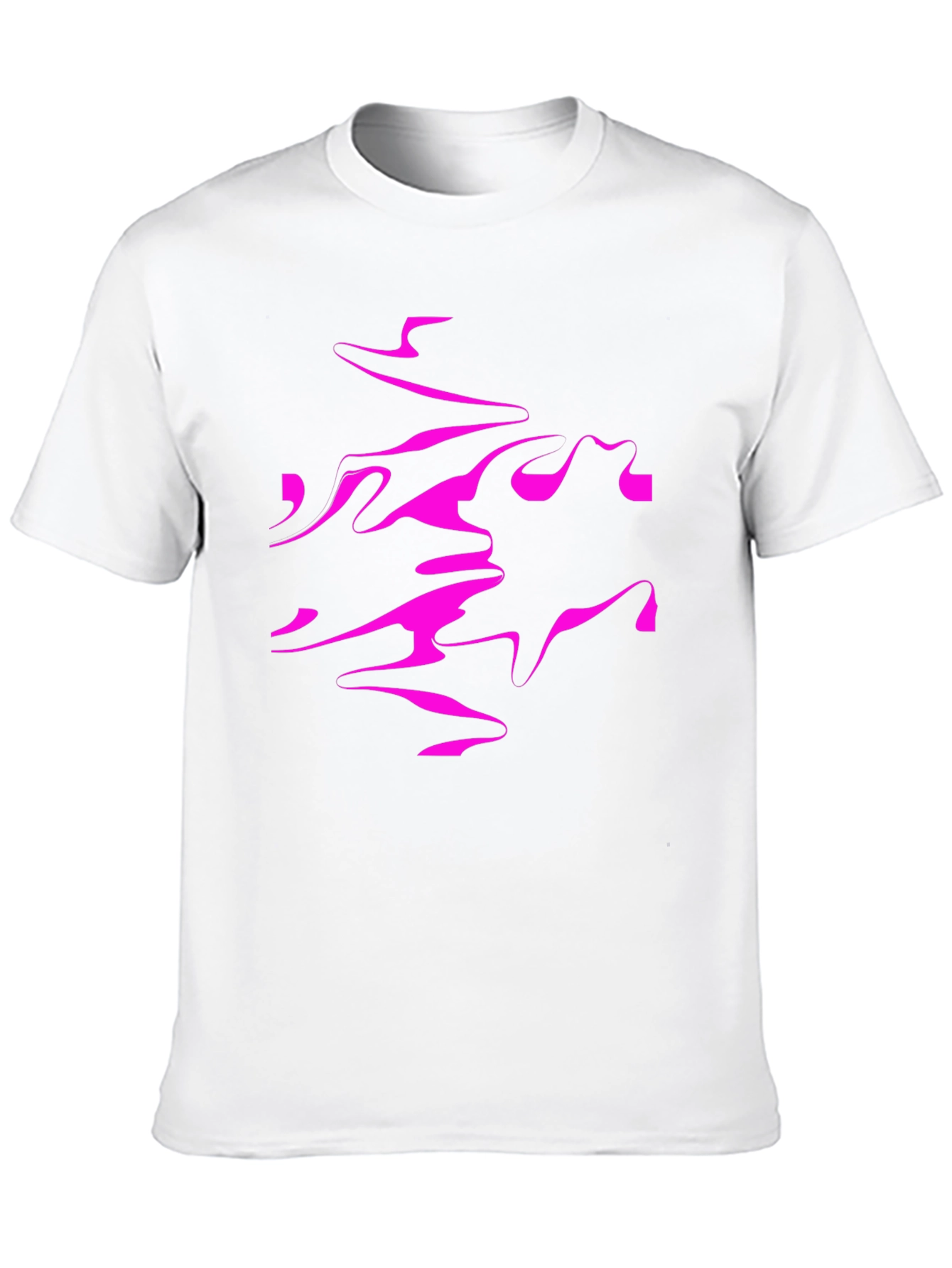 Black Abstract Print Black Crew Neck T-Shirt view 10