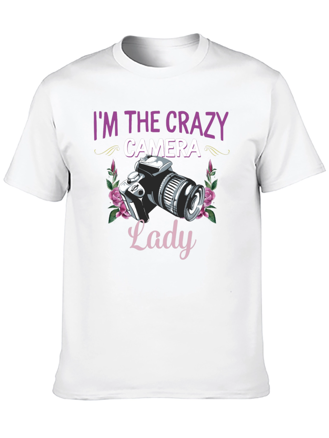 Crazy Camera Lady Graphic T-Shirt - 10