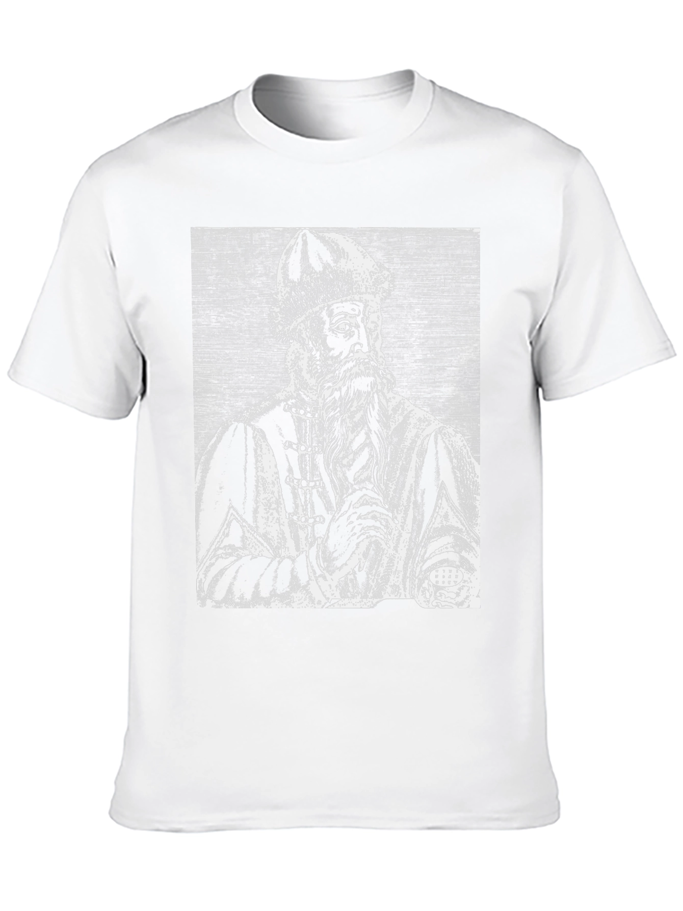 Black Vintage Portrait Graphic T-Shirt view 10