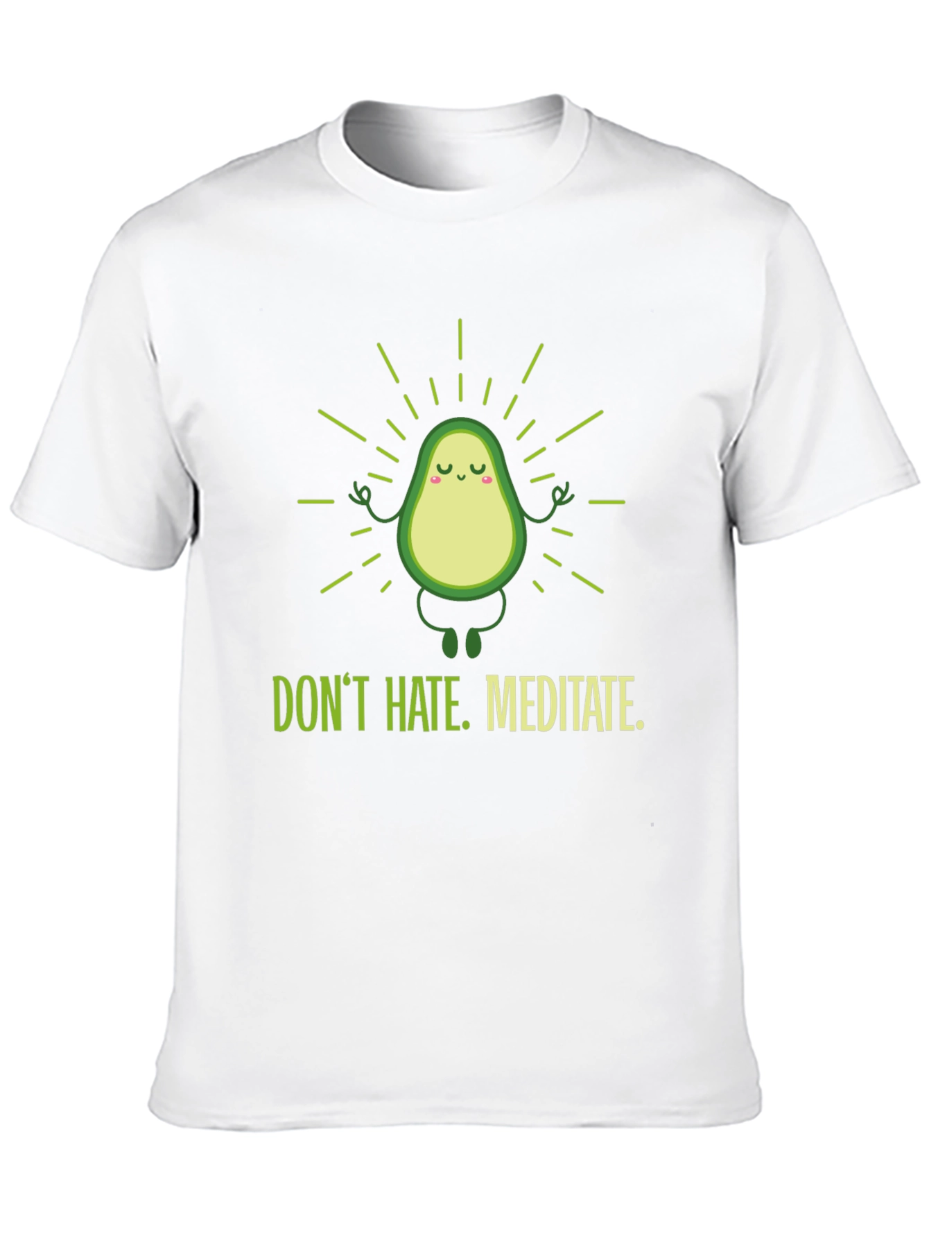 Black Meditating Avocado Graphic T-Shirt view 10