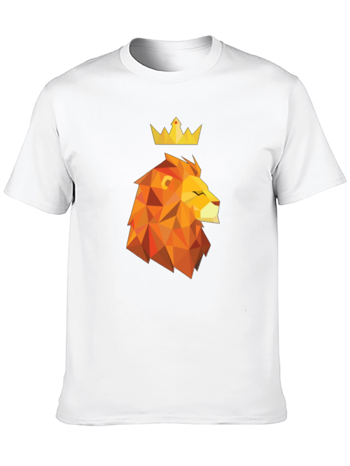Black Geometric Lion King Graphic Tee - Stylish Men's Black T-Shirt view 10