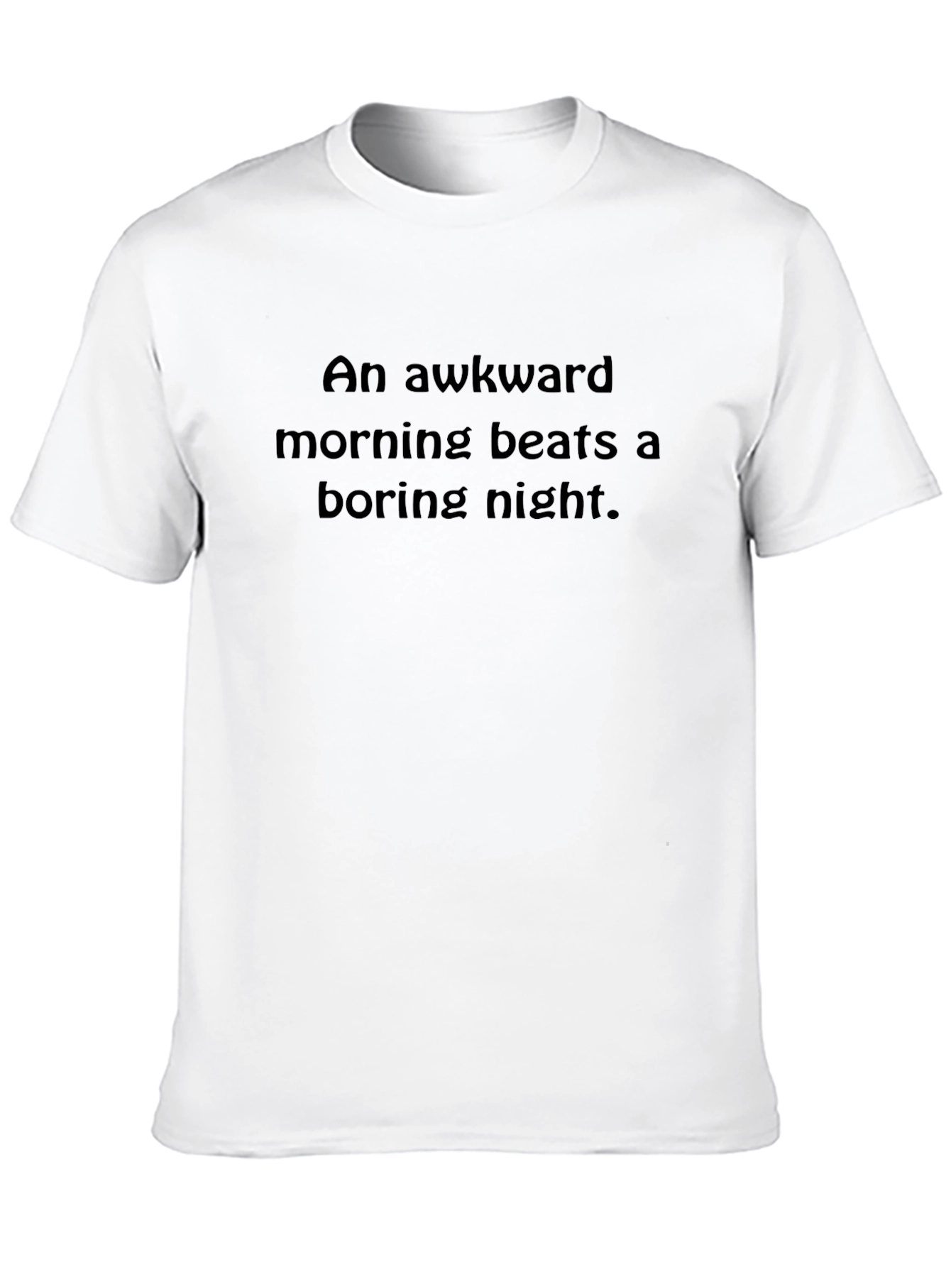 Black Awkward Morning T-Shirt - Funny Slogan Tee view 10