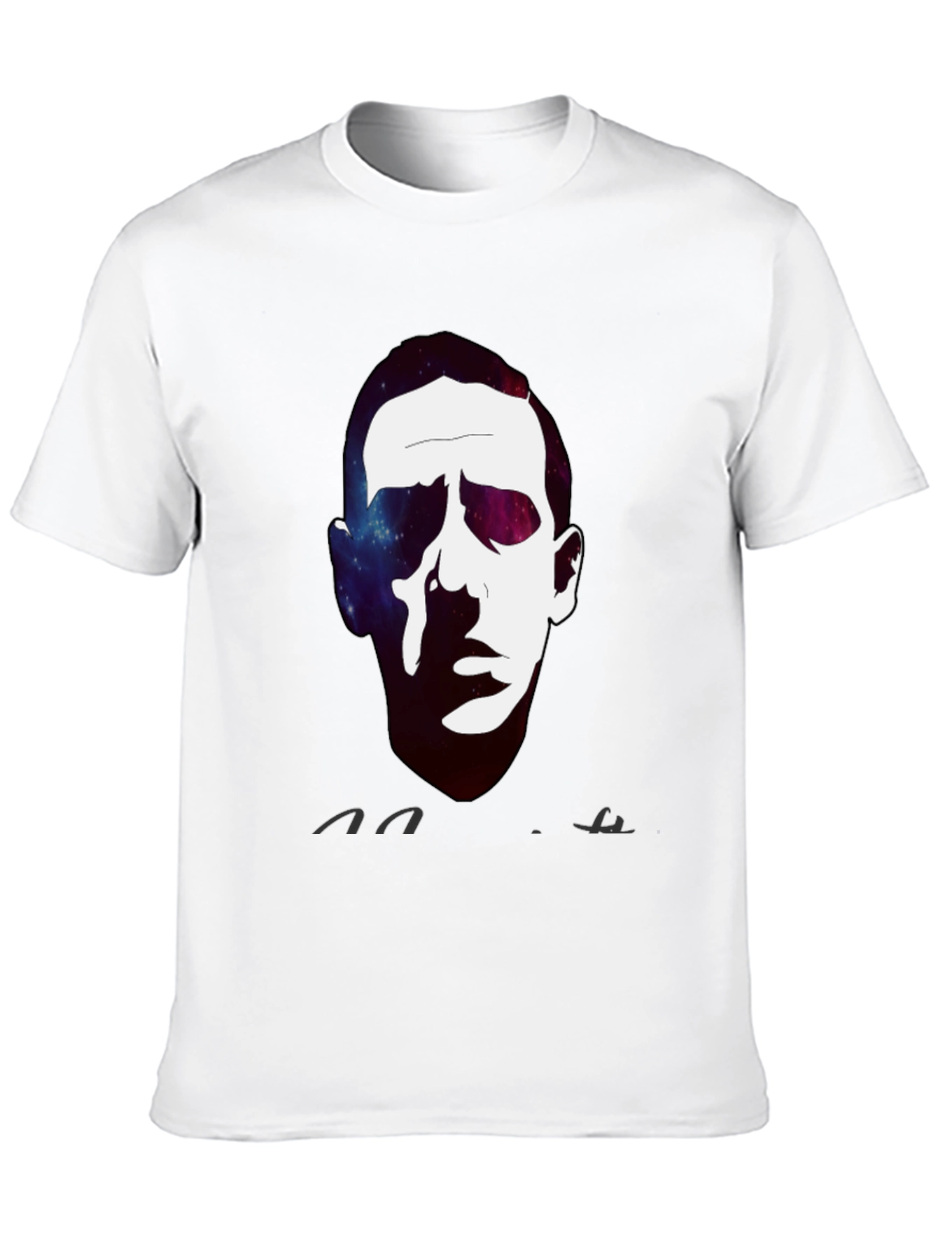 Black Cosmic Portrait Black T-Shirt view 10