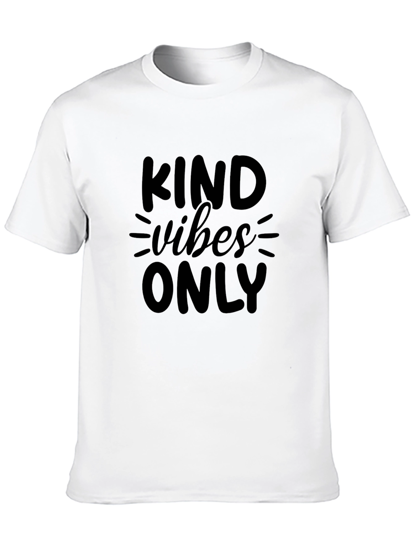 Black Kind Vibes Only Black T-Shirt, Inspirational Message view 10