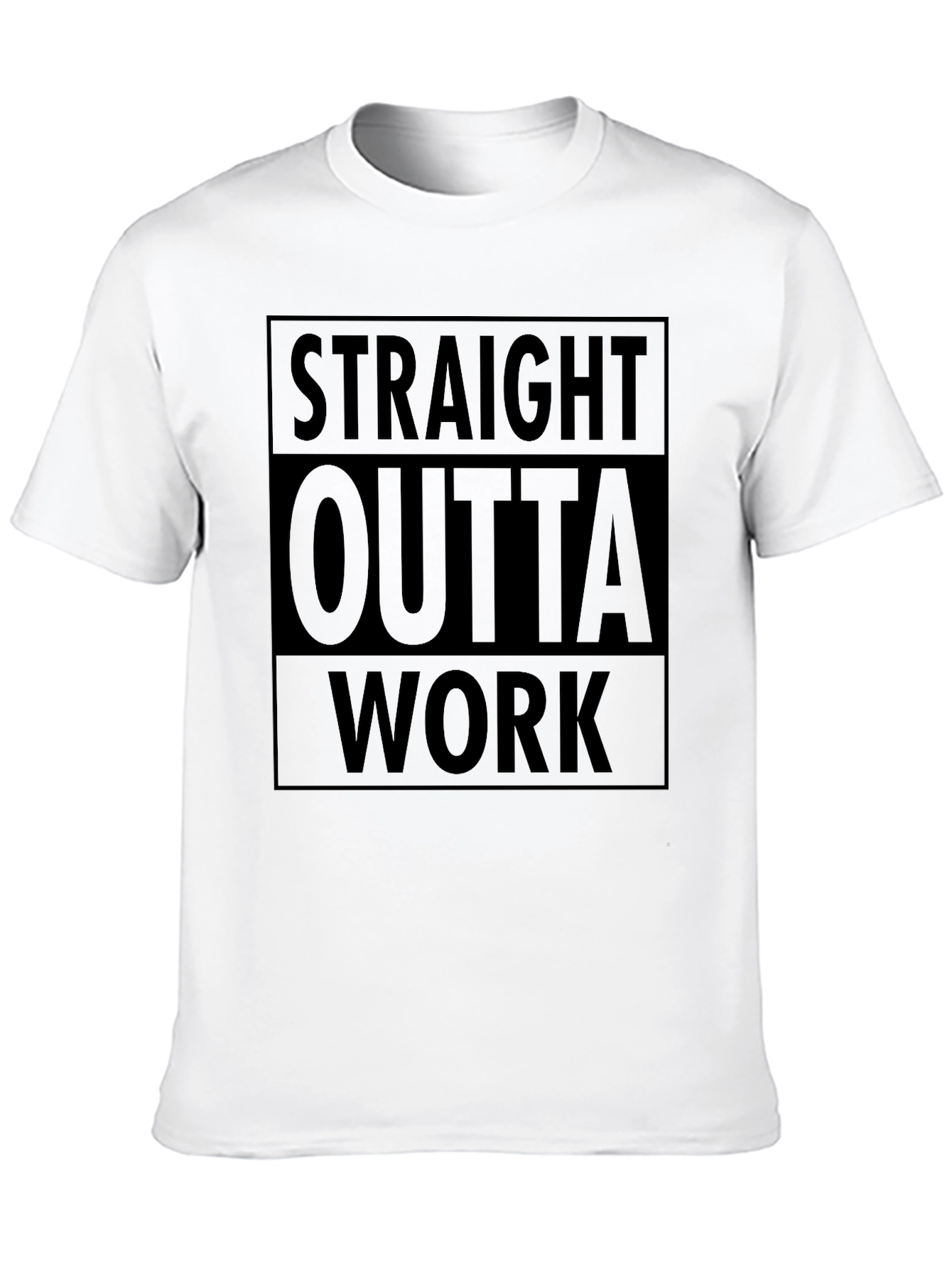 Black Straight Outta Work Graphic T-Shirt view 10