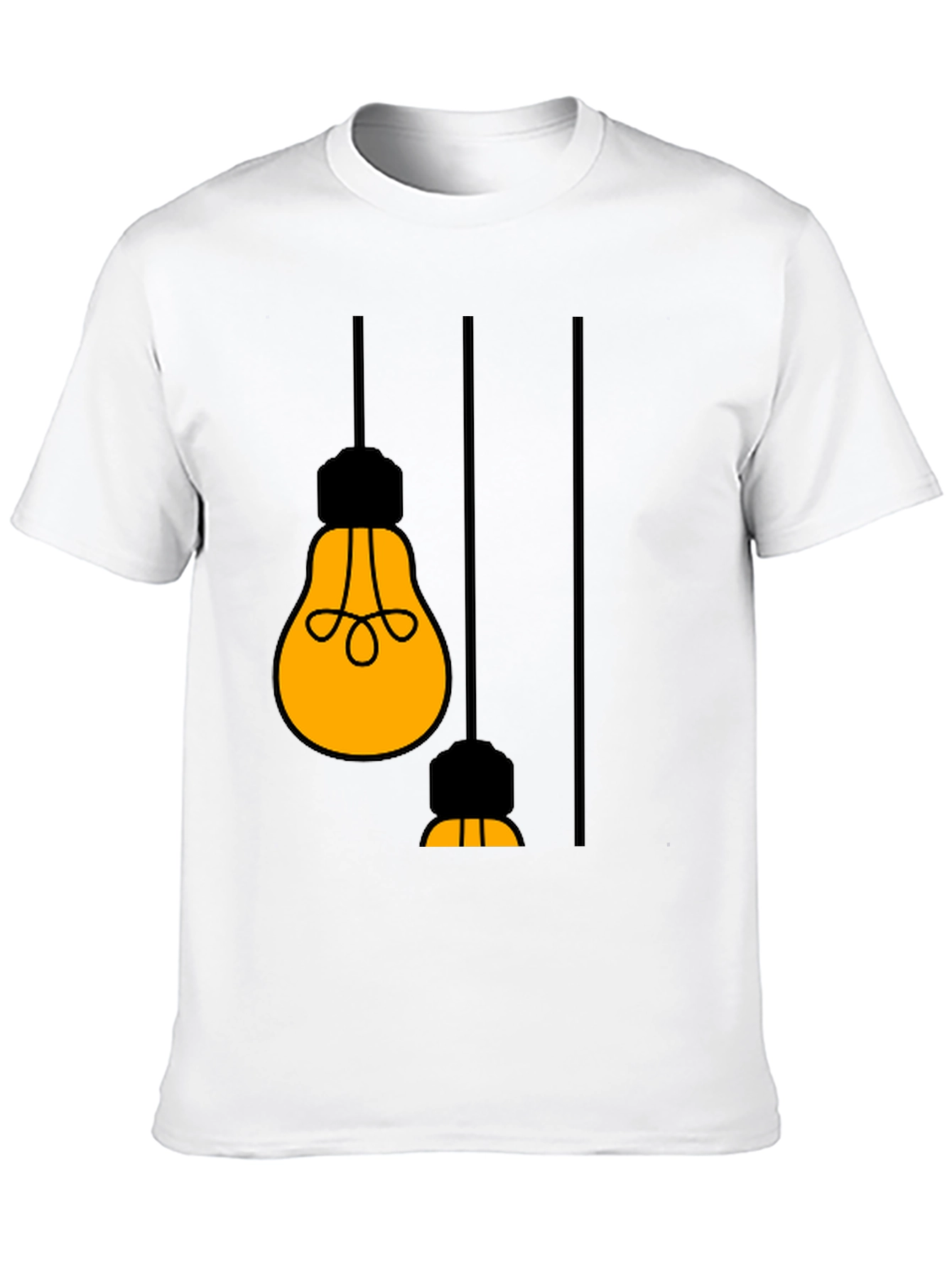 Black Illuminating Light Bulb Graphic Tee view 10