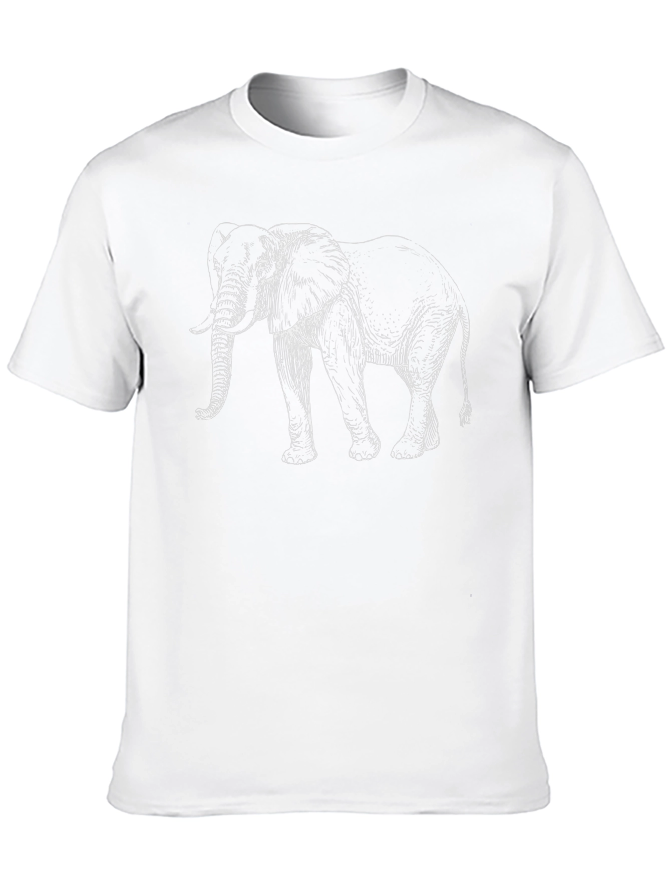 Black Elephant Graphic Print Black T-Shirt - Classic Tee view 10
