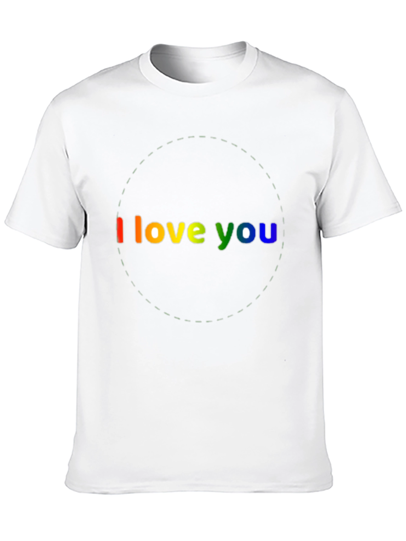 Black I Love You Rainbow Graphic Black T-Shirt view 10