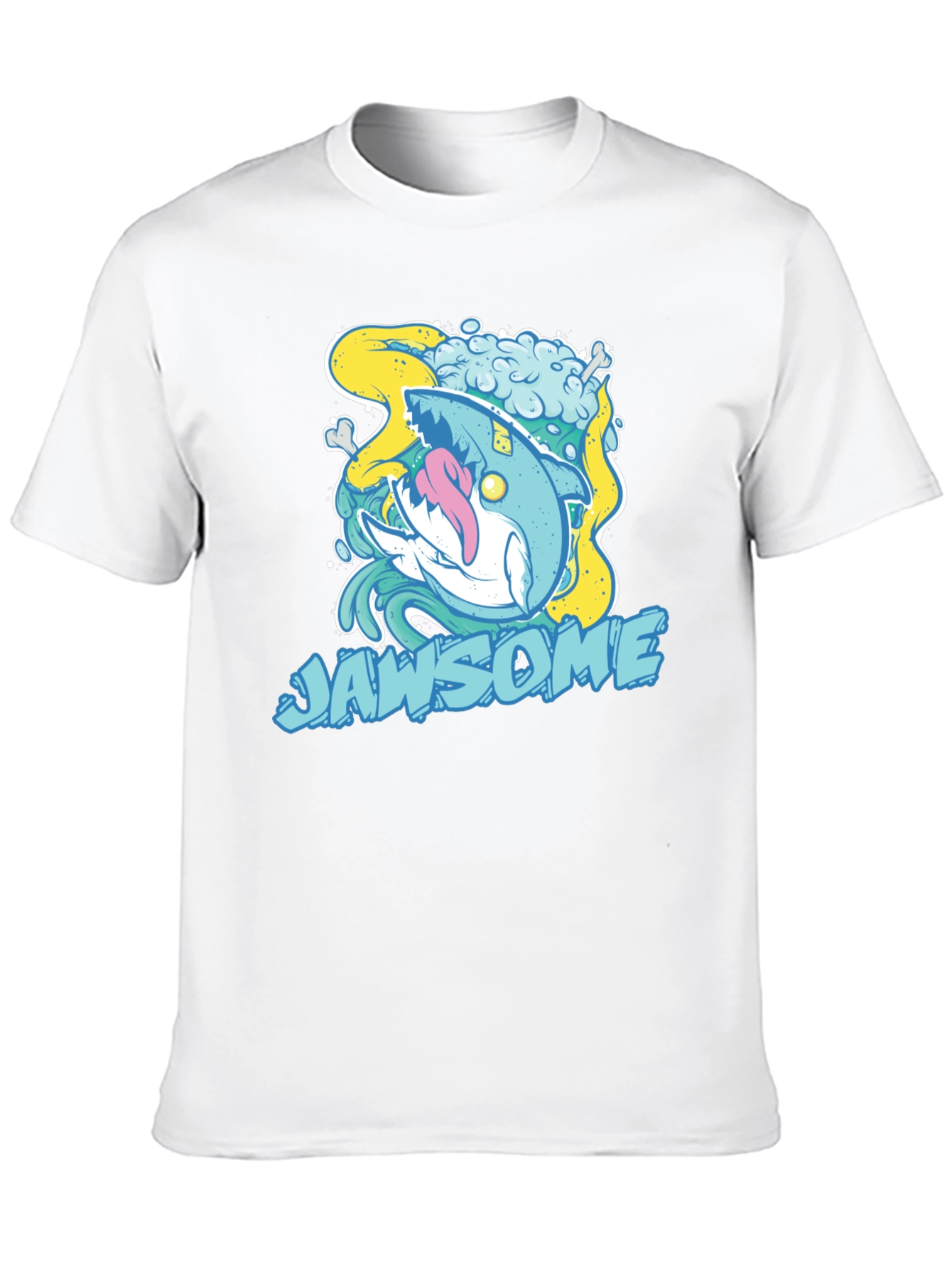 Black Jawsome Shark Graphic T-Shirt - Unique Cartoon Design view 10