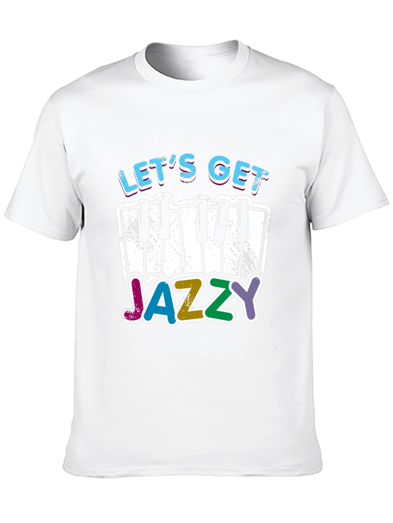 Black Let's Get Jazzy T-Shirt - Music Lover Tee view 10