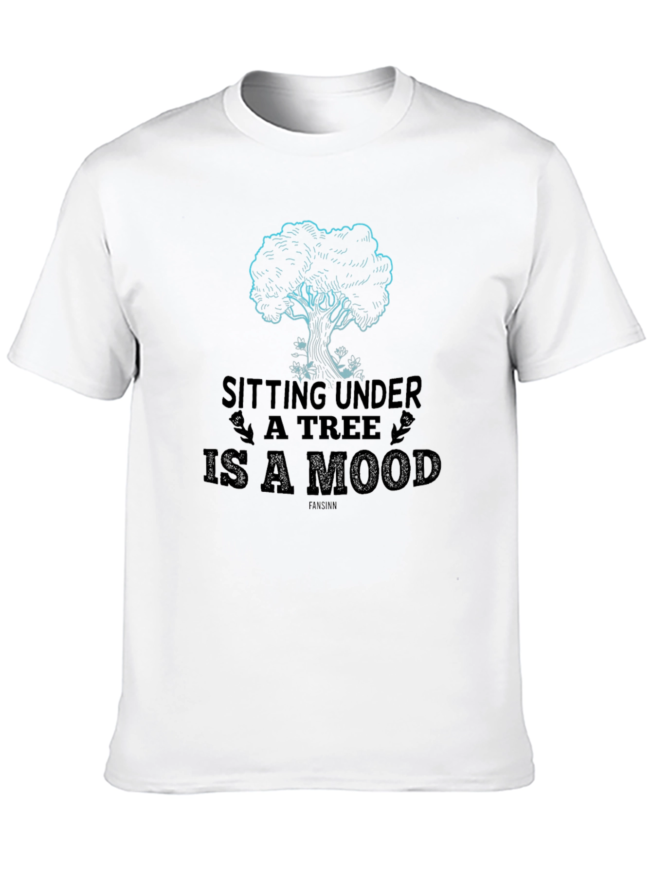 Black Sitting Under a Tree T-Shirt - Relaxed Mood view 10