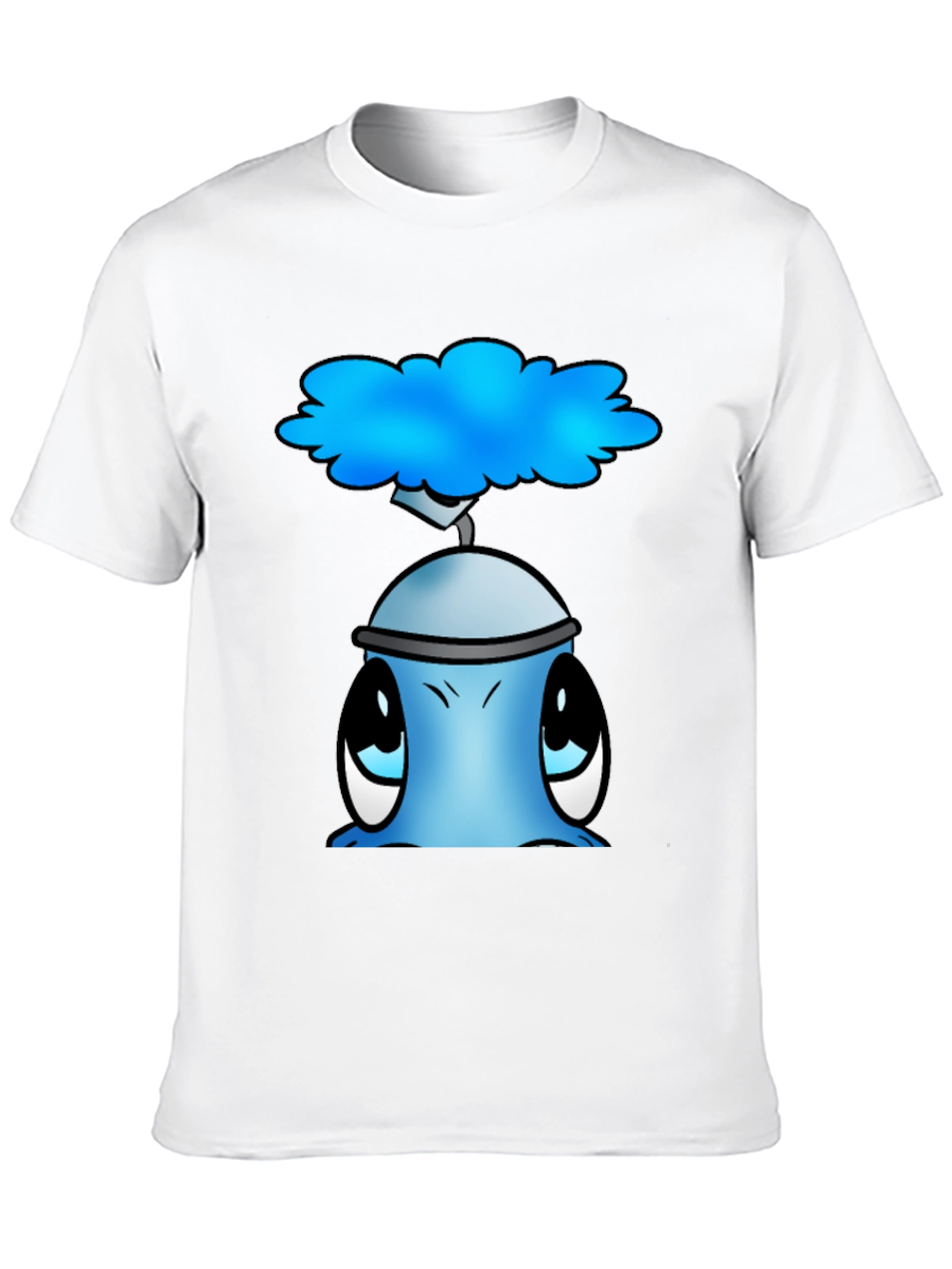 Black Cute Blue Alien Graphic T-Shirt view 10