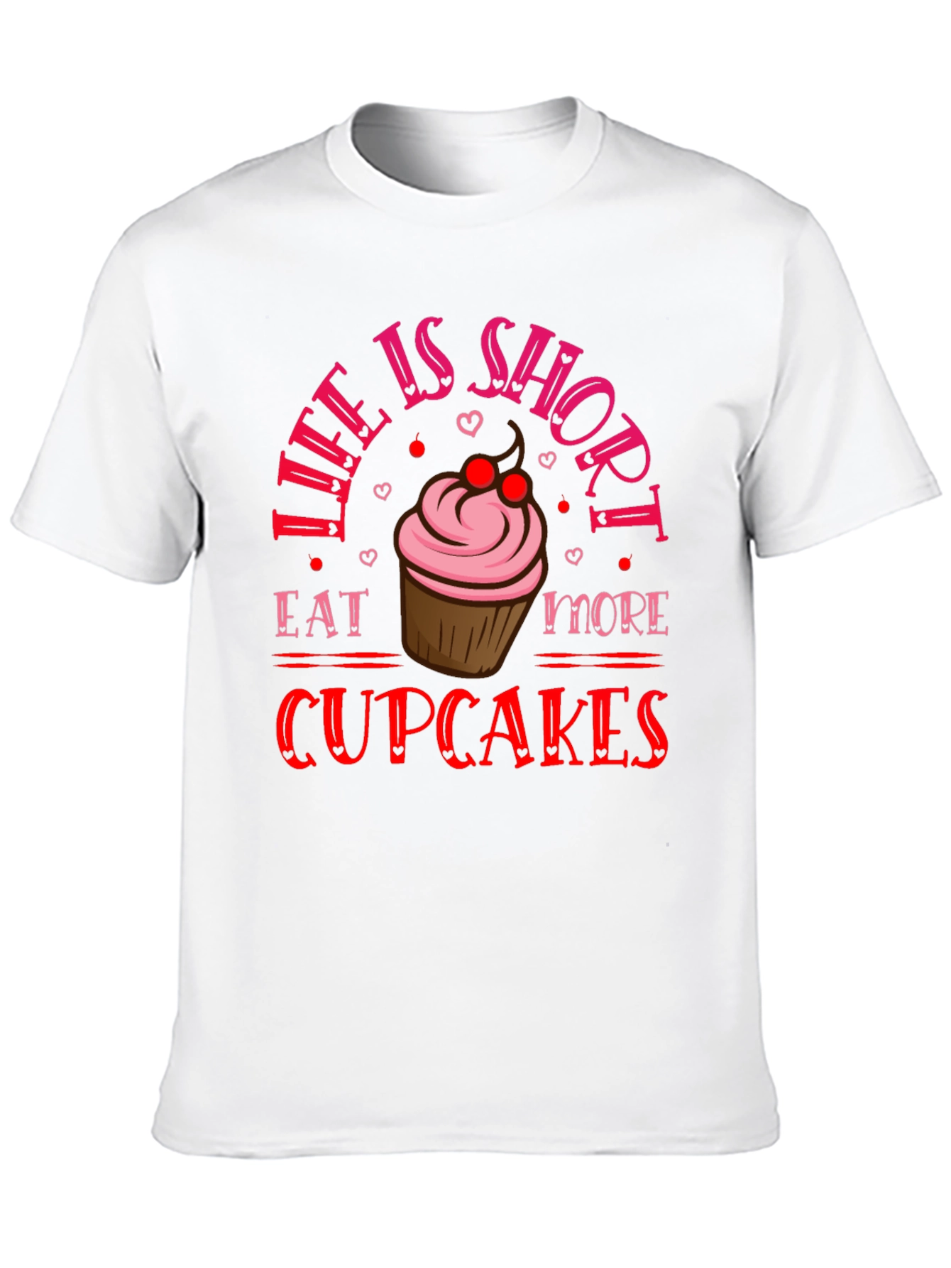 Black Life is Short Eat More Cupcakes Graphic Tee view 10