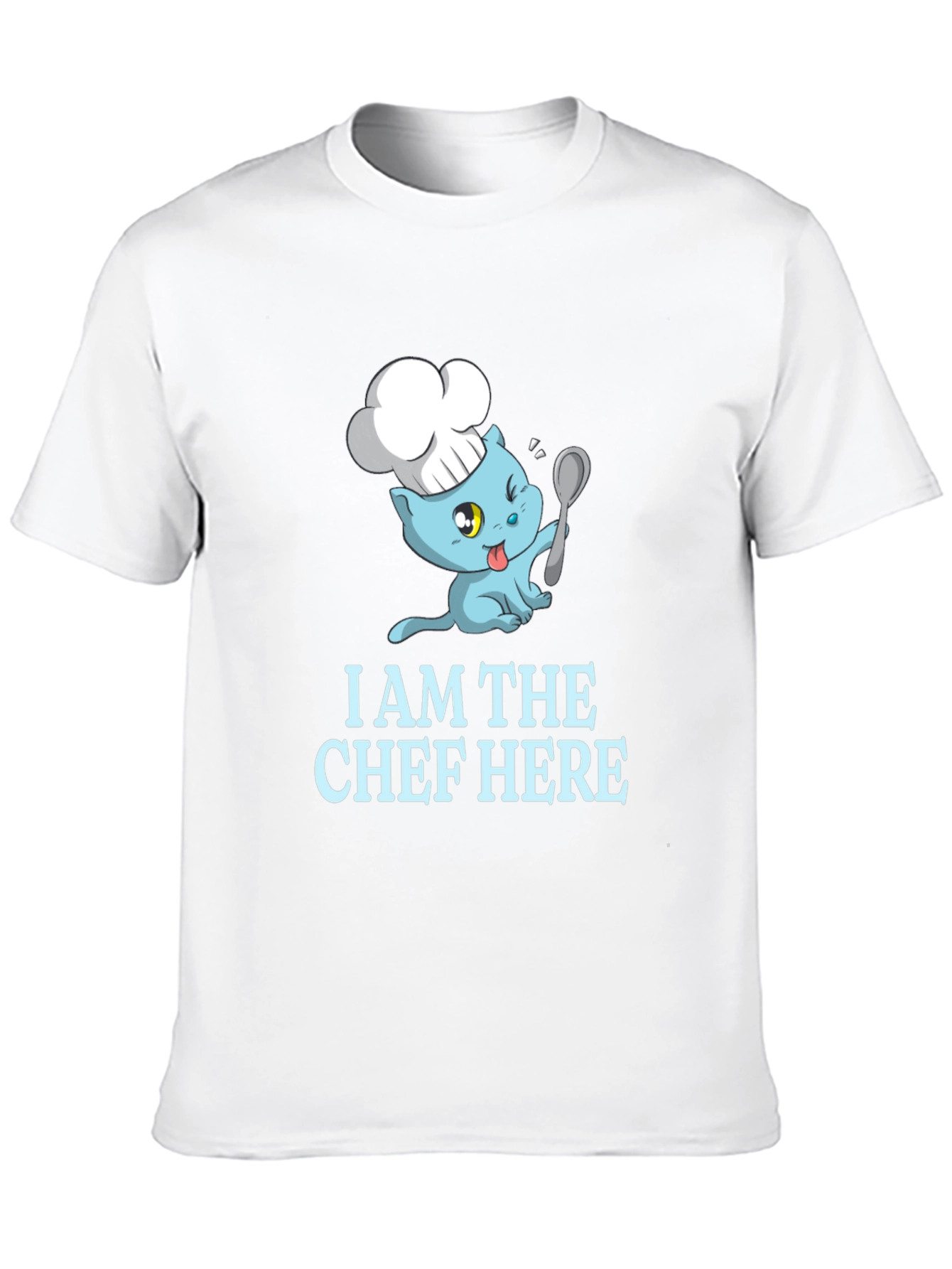 Black Chef Cat Graphic T-Shirt - Funny Foodie Tee view 10