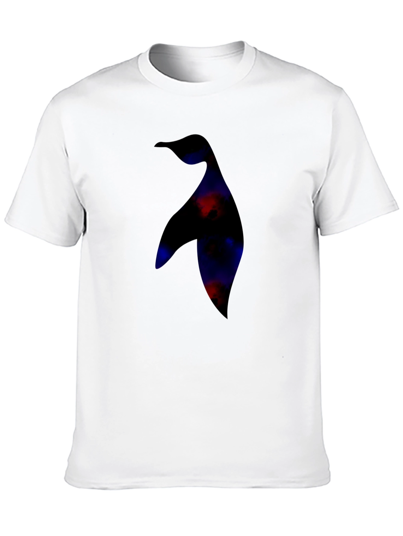 Black Abstract Penguin Graphic Print Black T-Shirt view 10