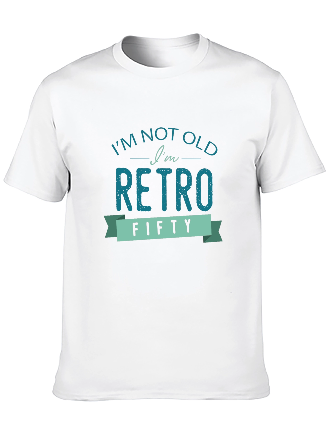 Black Retro Fifty Graphic Tee - Funny Birthday Gift T-Shirt view 10