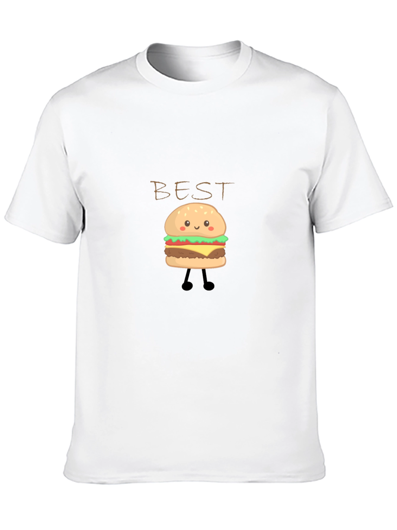 Black Best Burger T-Shirt - Cute Cartoon Foodie Tee view 10